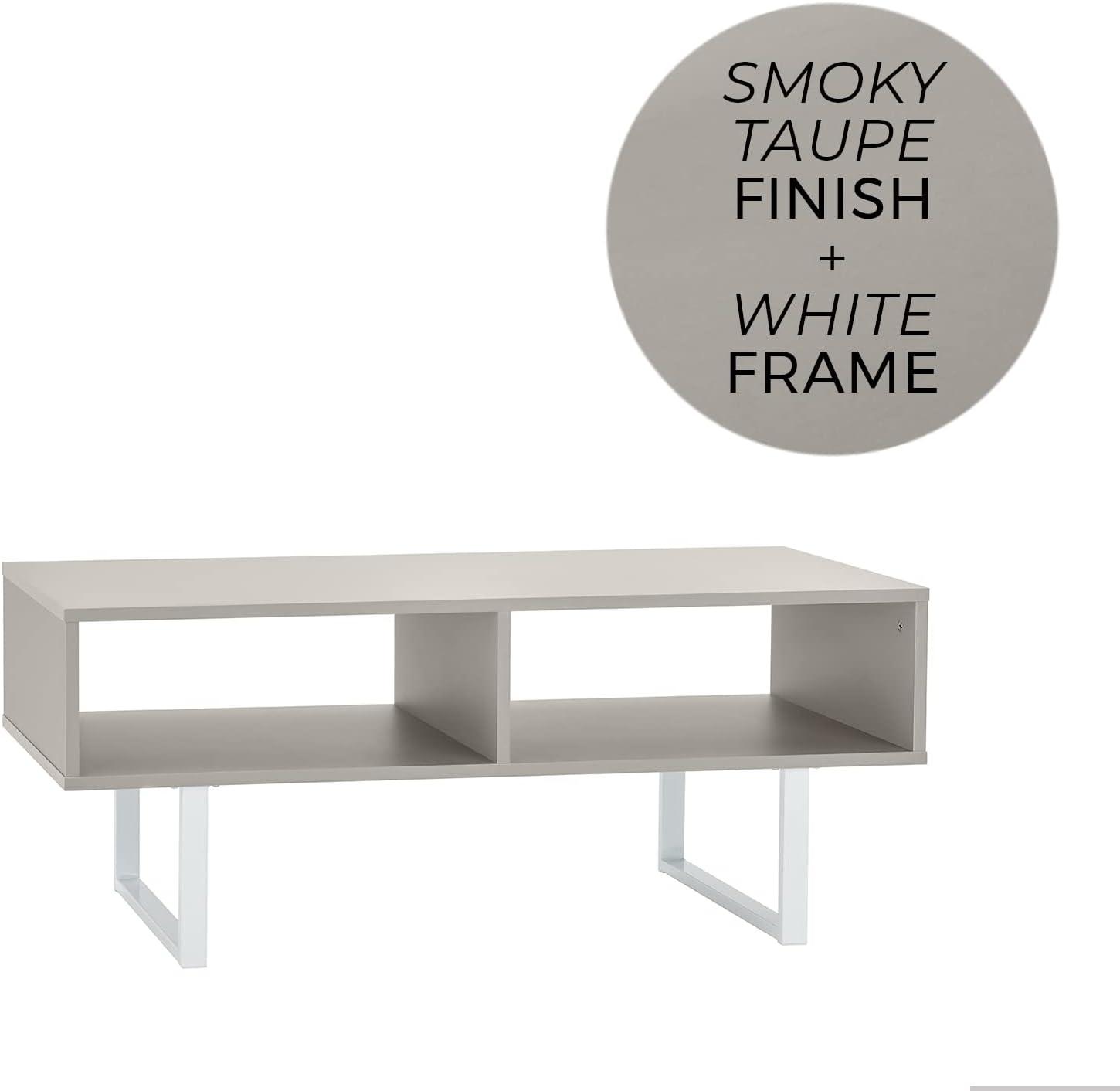 imageClosetMaid 1311 Rectangular Wood Coffee Table with Storage Shelves NaturalTaupe