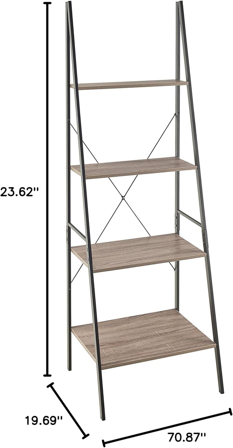 imageClosetMaid 1312 4Tier Wood Ladder Shelf Bookcase NaturalGrey