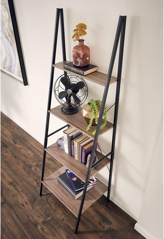 imageClosetMaid 1312 4Tier Wood Ladder Shelf Bookcase NaturalGrey