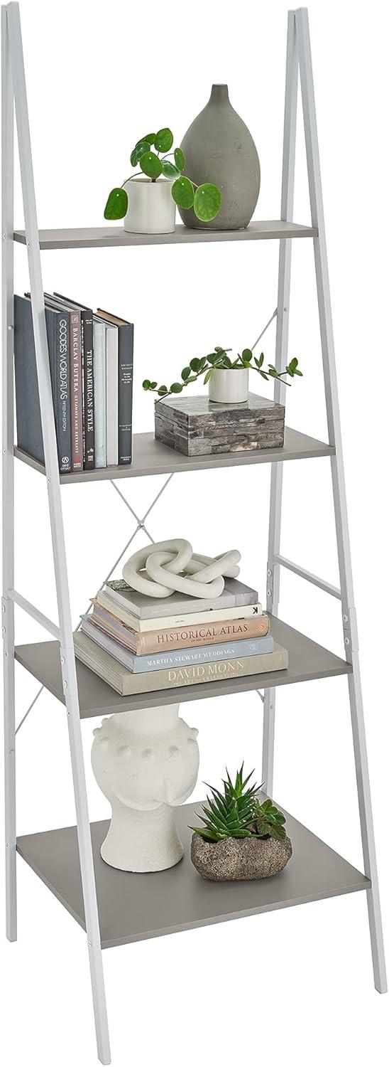 imageClosetMaid 1312 4Tier Wood Ladder Shelf Bookcase NaturalTaupe
