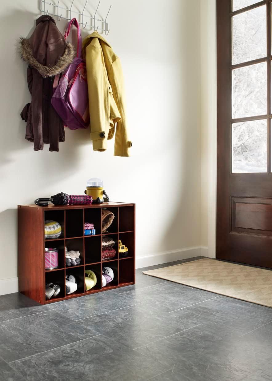 imageClosetMaid 15 Cube Stackable Storage Organizer for Shoes Bags Crafts Hobbies with Wood Shelves for Closet Entryway or Mudroom Dark CherryDark Cherry