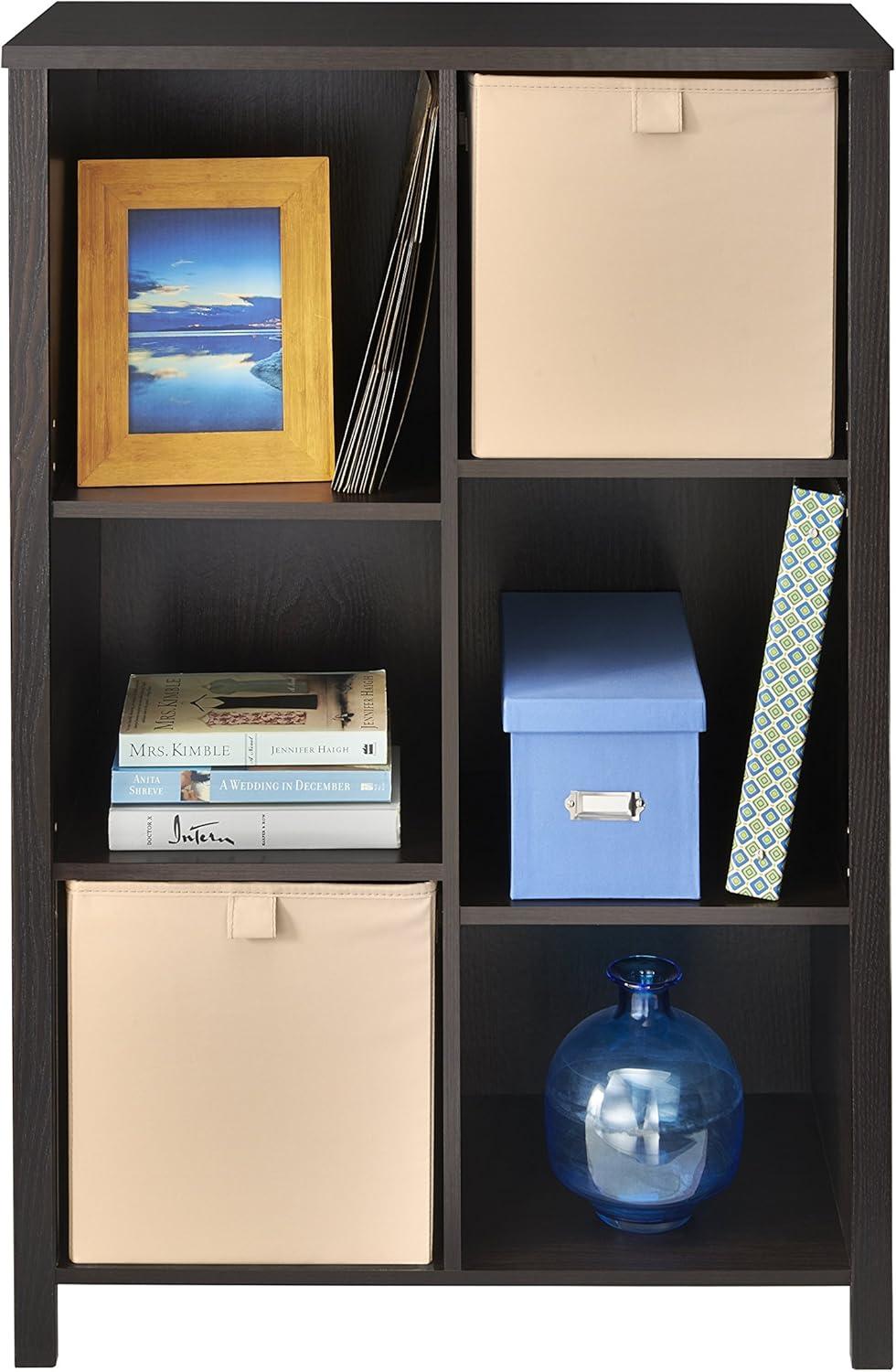 imageClosetMaid 16053 Premium Adjustable 6Cube Organizer Weathered OakBlack Walnut