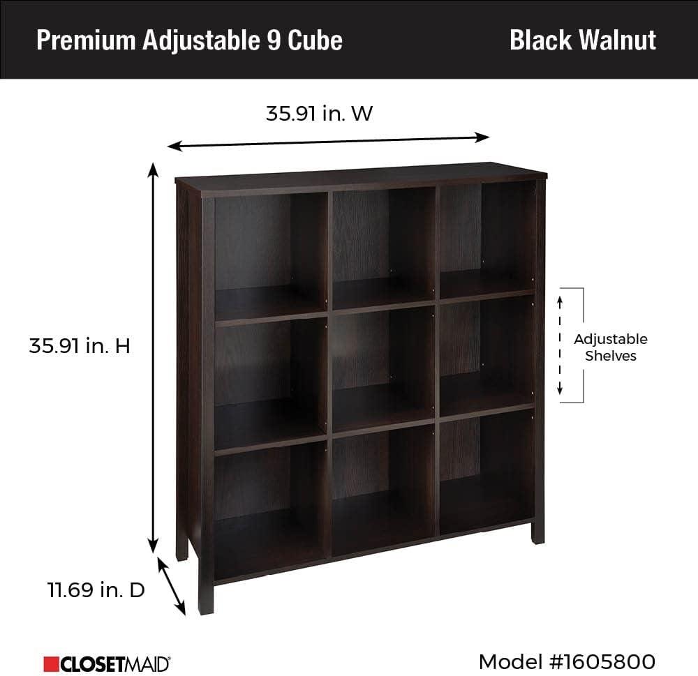 imageClosetMaid 16053 Premium Adjustable 6Cube Organizer Weathered OakBlack Walnut