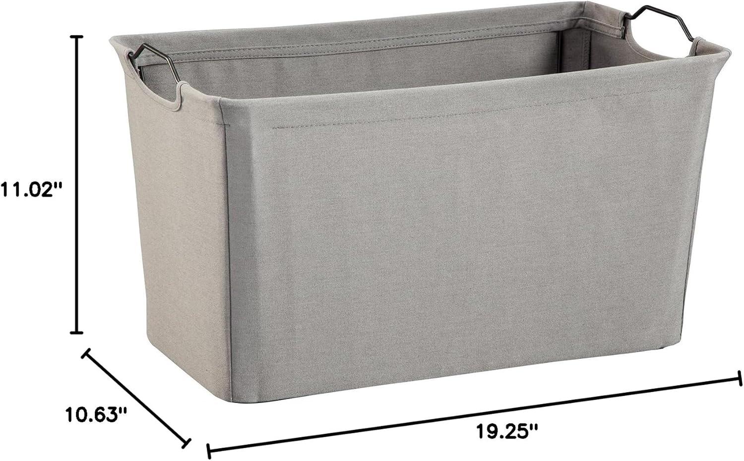 imageClosetMaid 1623 Wide Wire Frame Fabric Bin Light GrayDark Gray