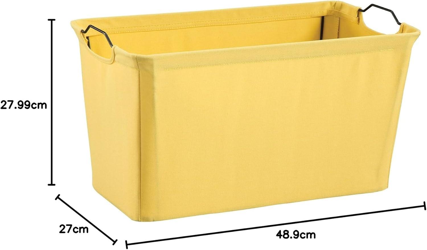 imageClosetMaid 1623 Wide Wire Frame Fabric Bin Light GrayYellow