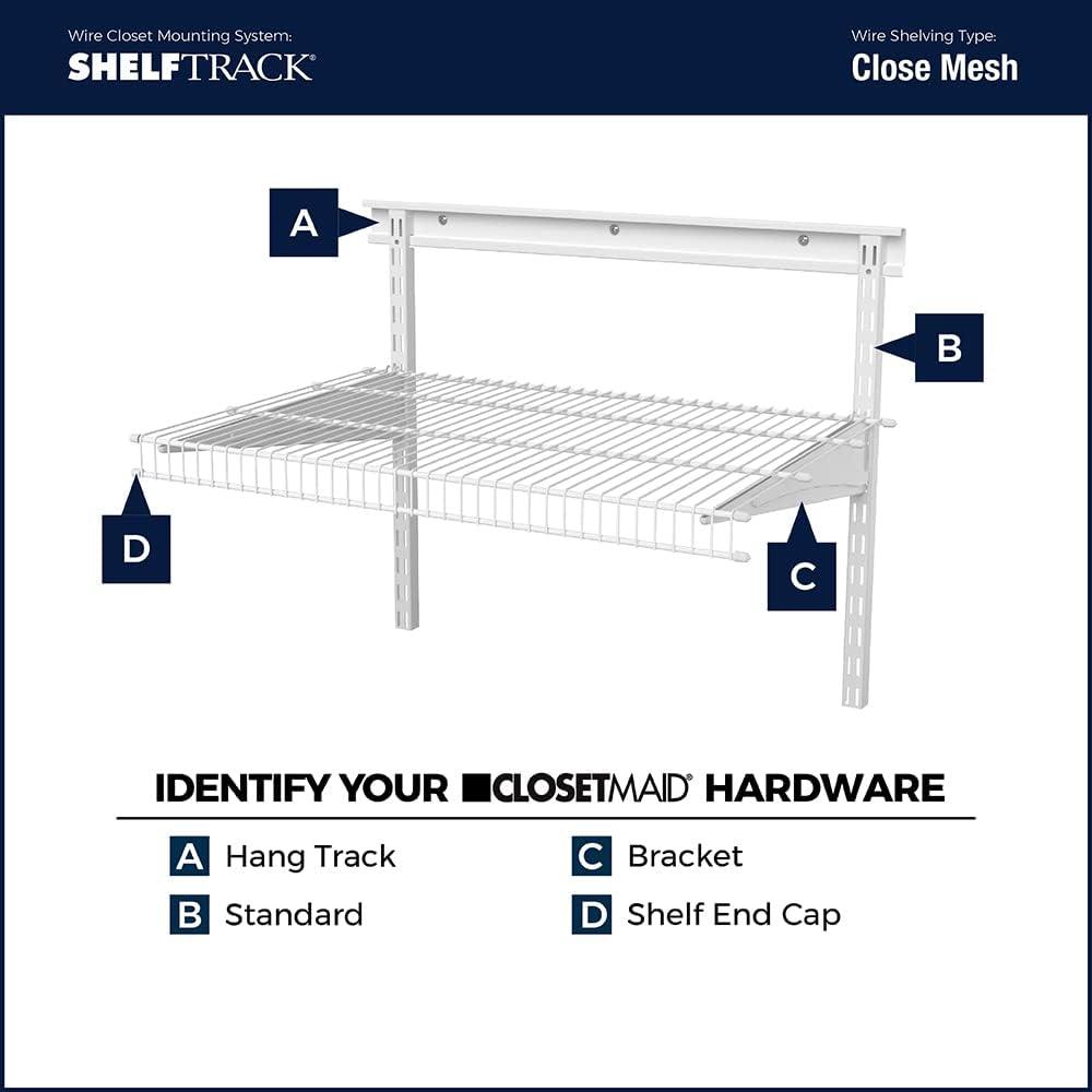 imageClosetMaid 2800 ShelfTrack 12Inch Standard White12 in Pack of 6