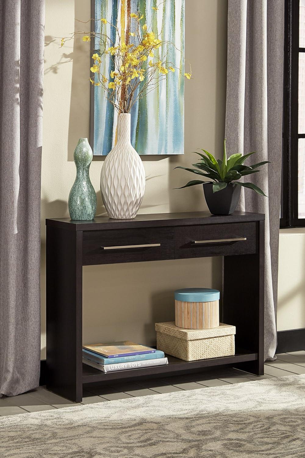 imageClosetMaid 438 in W Home Office Desk for Computer Laptop Writing Study with Modern Simple Style Black Walnut Wood FinishBlack Walnut