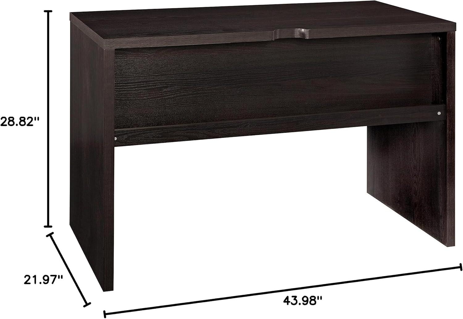 imageClosetMaid 438 in W Home Office Desk for Computer Laptop Writing Study with Modern Simple Style Black Walnut Wood FinishBlack Walnut