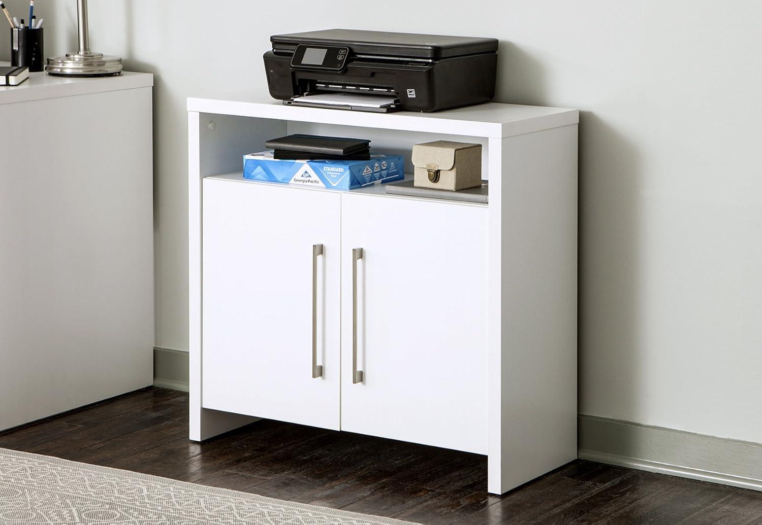 imageClosetMaid 438 in W Home Office Desk for Computer Laptop Writing Study with Modern Simple Style Black Walnut Wood FinishWhite