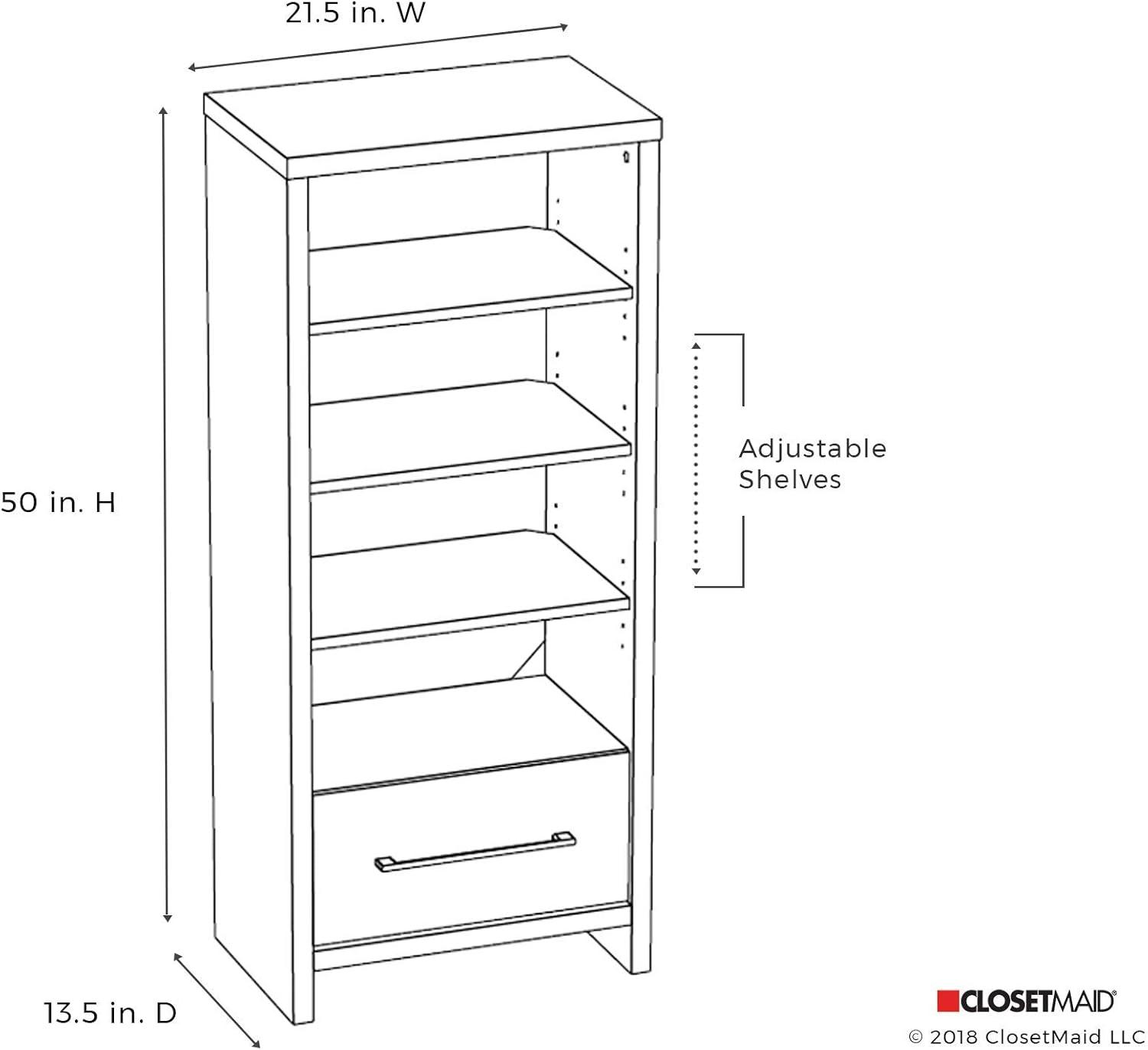 imageClosetMaid 438 in W Home Office Desk for Computer Laptop Writing Study with Modern Simple Style Black Walnut Wood FinishWhite