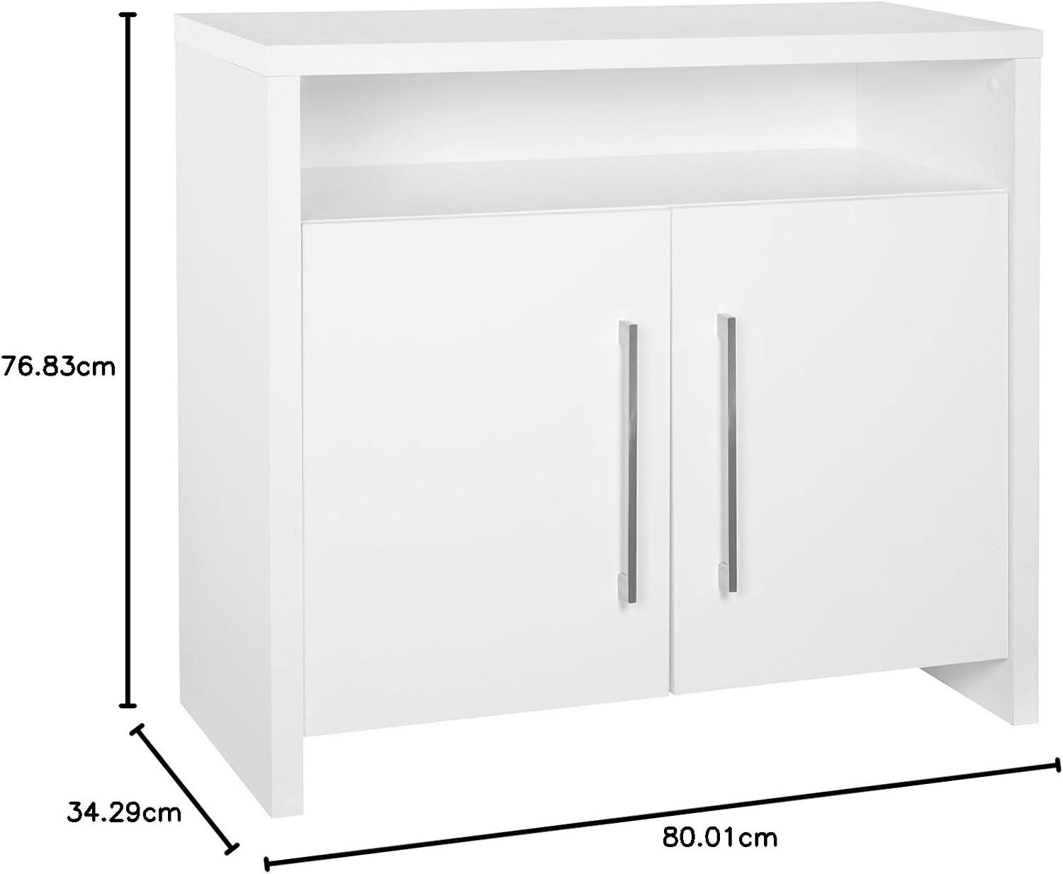 imageClosetMaid 438 in W Home Office Desk for Computer Laptop Writing Study with Modern Simple Style Black Walnut Wood FinishWhite