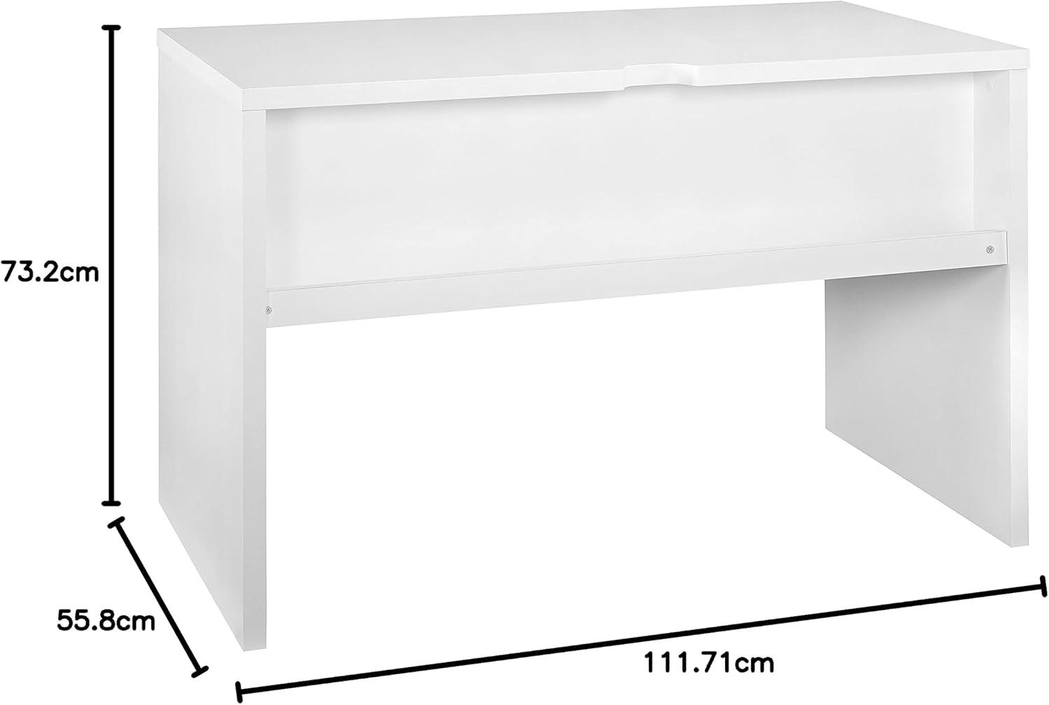 imageClosetMaid 438 in W Home Office Desk for Computer Laptop Writing Study with Modern Simple Style Black Walnut Wood FinishWhite