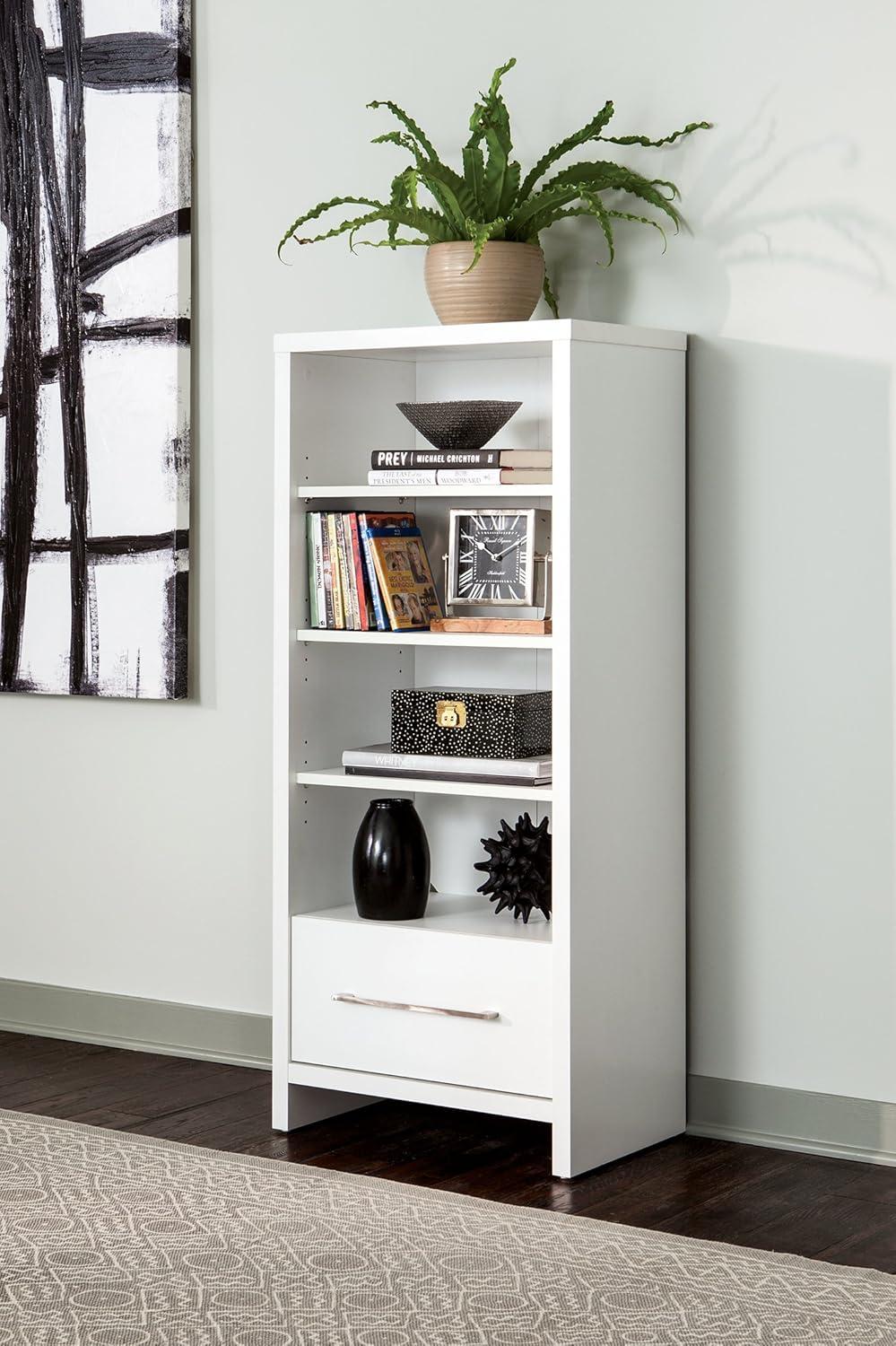 imageClosetMaid 438 in W Home Office Desk for Computer Laptop Writing Study with Modern Simple Style Black Walnut Wood FinishWhite