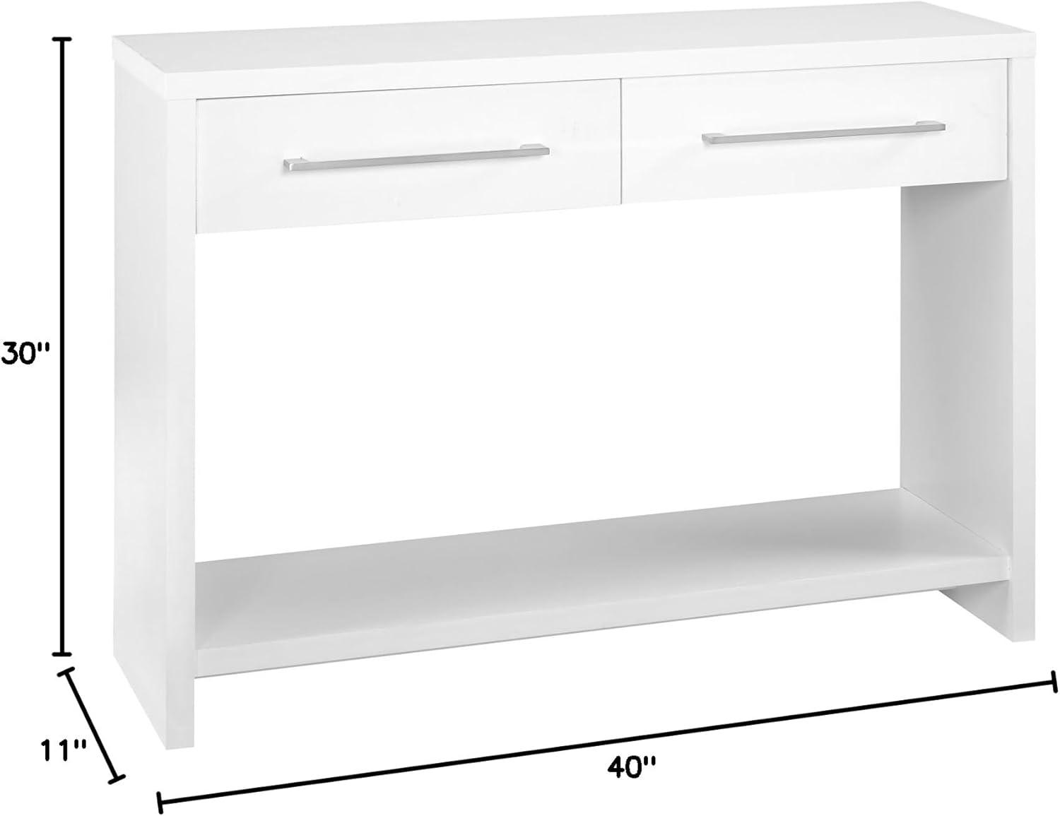 imageClosetMaid 438 in W Home Office Desk for Computer Laptop Writing Study with Modern Simple Style Black Walnut Wood FinishWhite