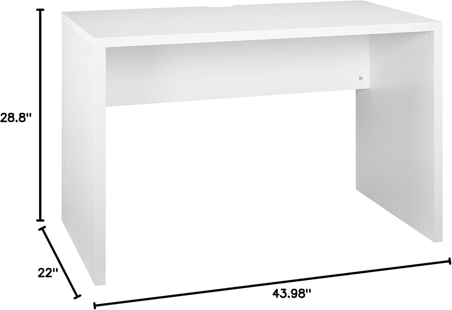 imageClosetMaid 438 in W Home Office Desk for Computer Laptop Writing Study with Modern Simple Style Black Walnut Wood FinishWhite