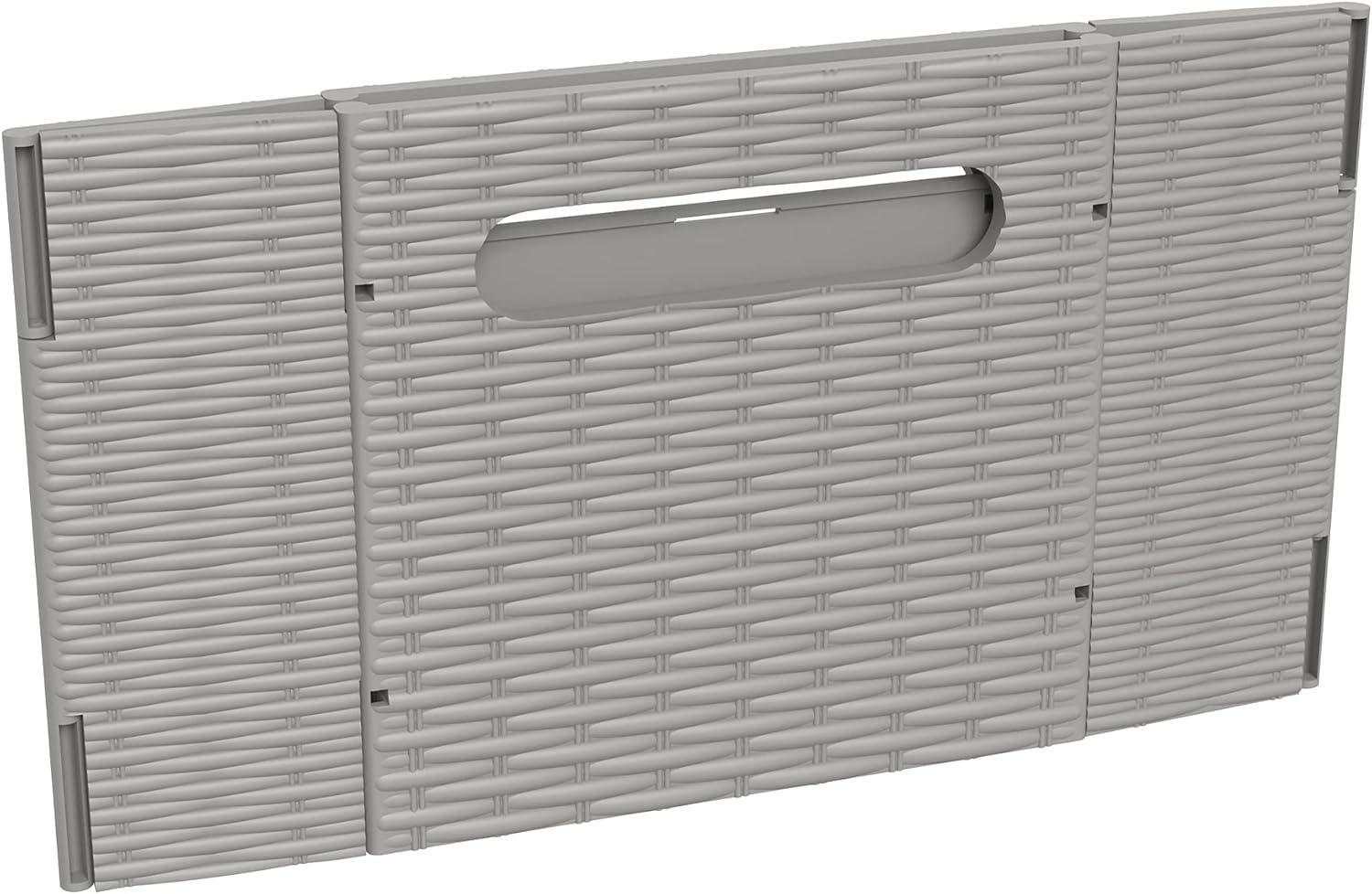 imageClosetMaid 5437 Collapsible Mini Storage Bin with Two Handles 2Pack Gray Wicker Natural Linen 2 PackGray Wicker