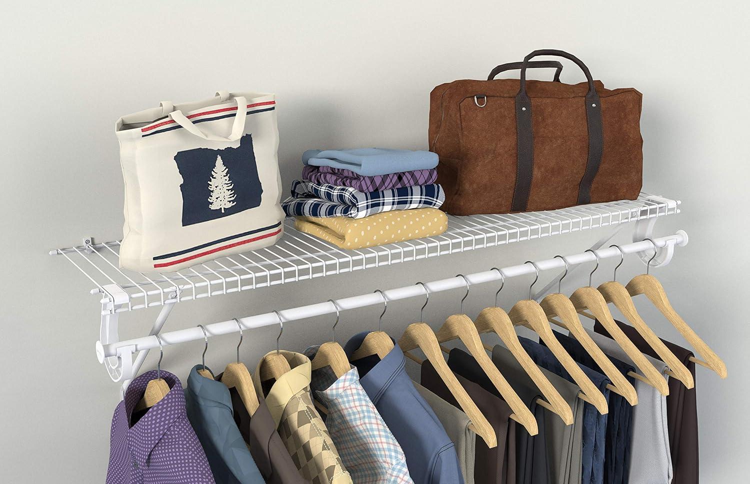 imageClosetMaid 5632 Super Slide Ventilated Shelf Kit With Closet Rod 6 by 12quot White4 ft x 12 in