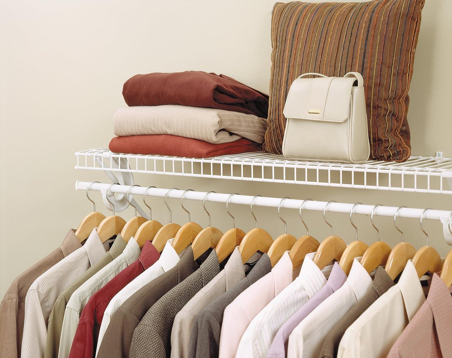 imageClosetMaid 5632 Super Slide Ventilated Shelf Kit With Closet Rod 6 by 12quot White4 ft x 12 in