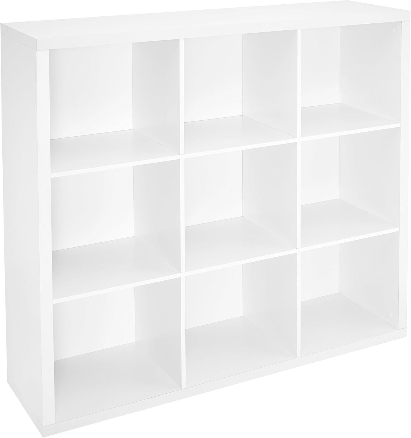 imageClosetMaid 6 Cube Storage Shelf Organizer Bookshelf with Back Panel Easy Assembly Wood White FinishWhite