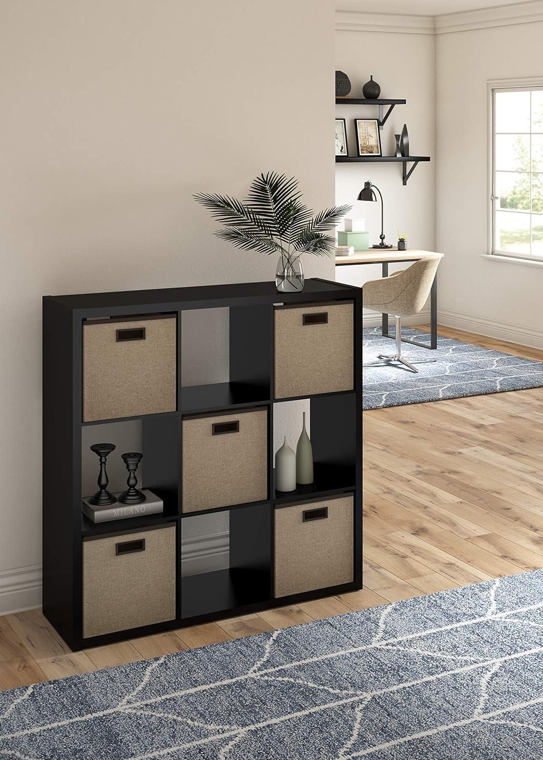 imageClosetMaid 6 Cube Storage Shelf Organizer Bookshelf with Open Back Vertical or Horizontal Easy Assembly Wood White FinishBlack