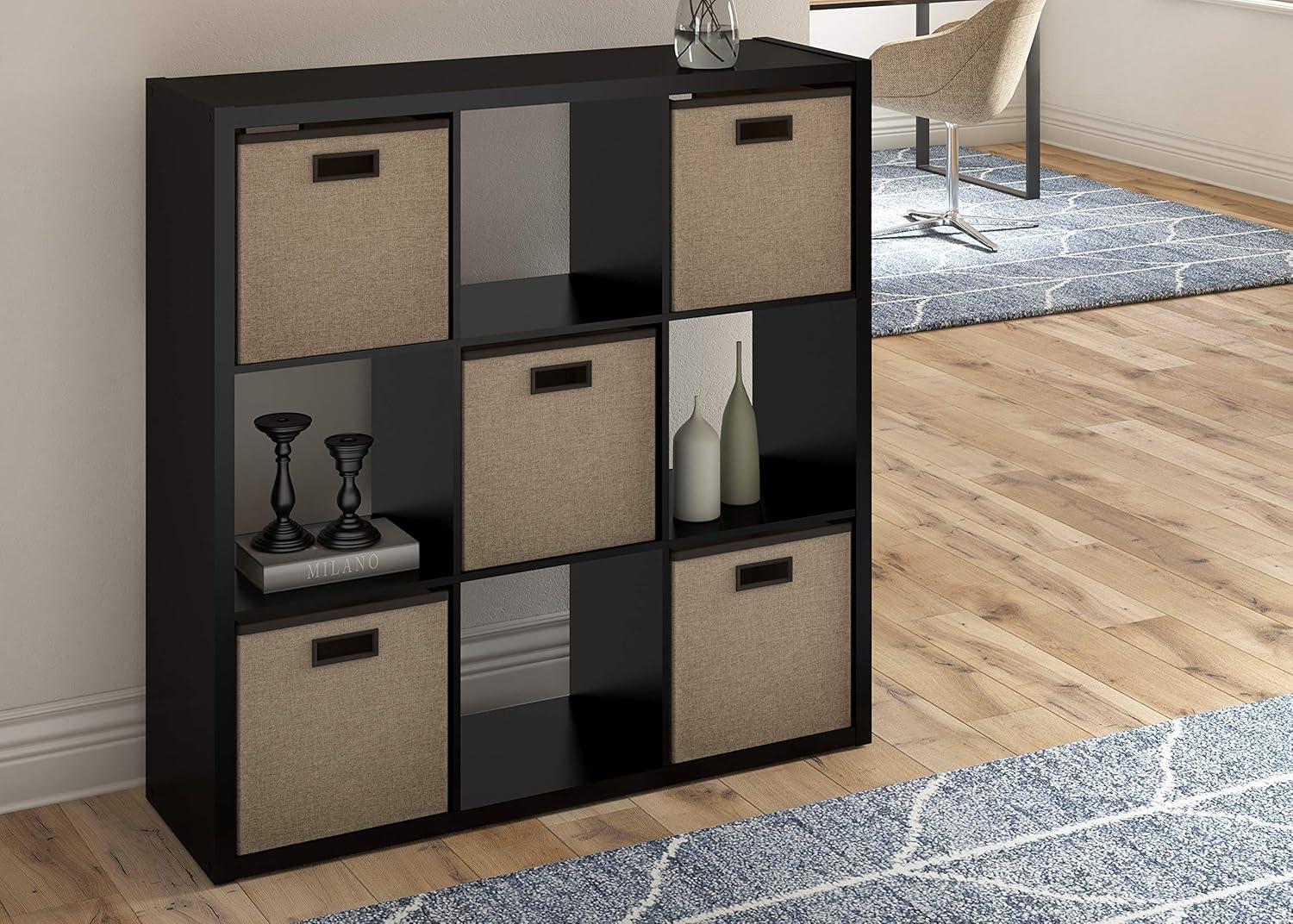 imageClosetMaid 6 Cube Storage Shelf Organizer Bookshelf with Open Back Vertical or Horizontal Easy Assembly Wood White FinishBlack