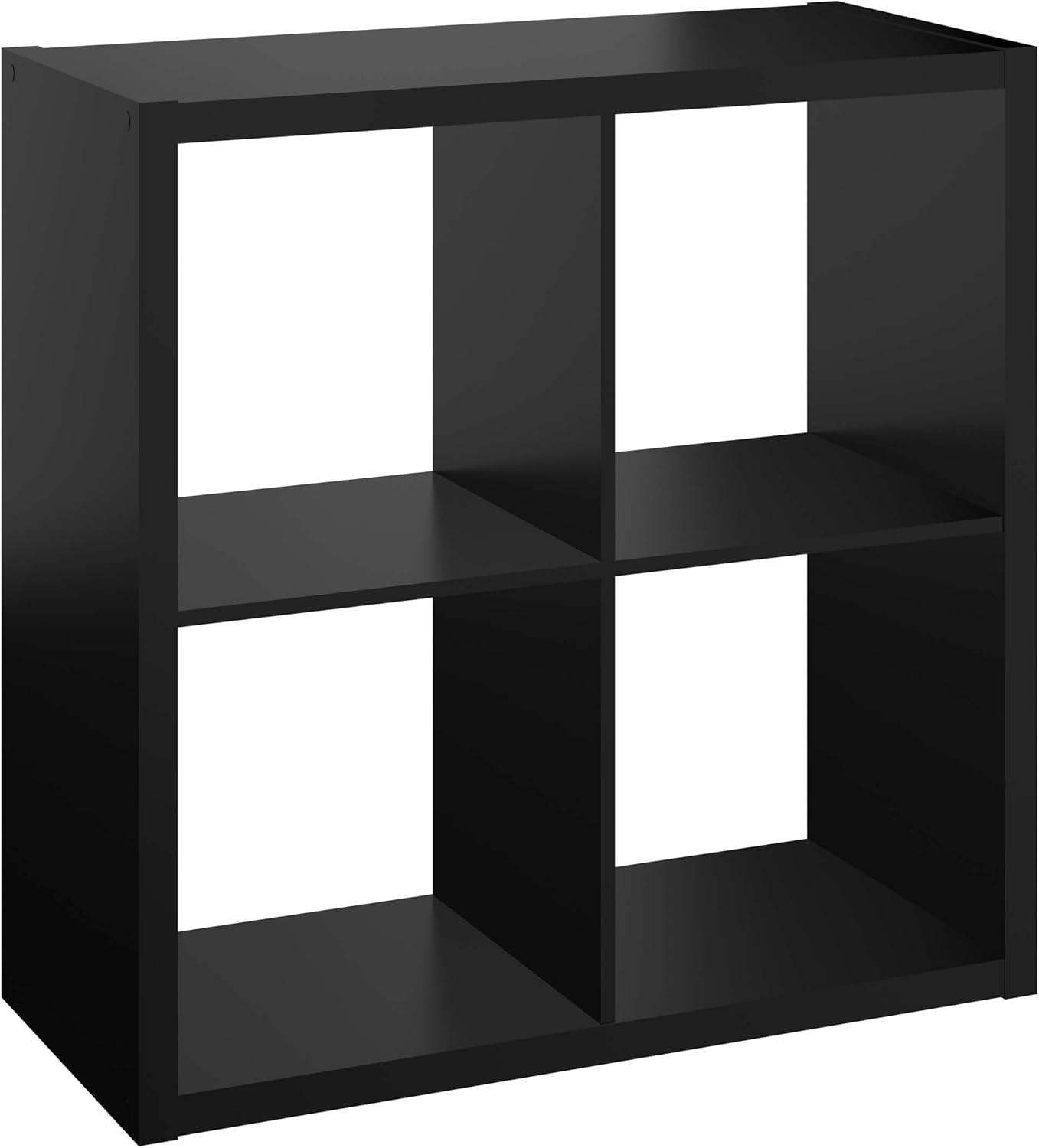 imageClosetMaid 6 Cube Storage Shelf Organizer Bookshelf with Open Back Vertical or Horizontal Easy Assembly Wood White FinishBlack