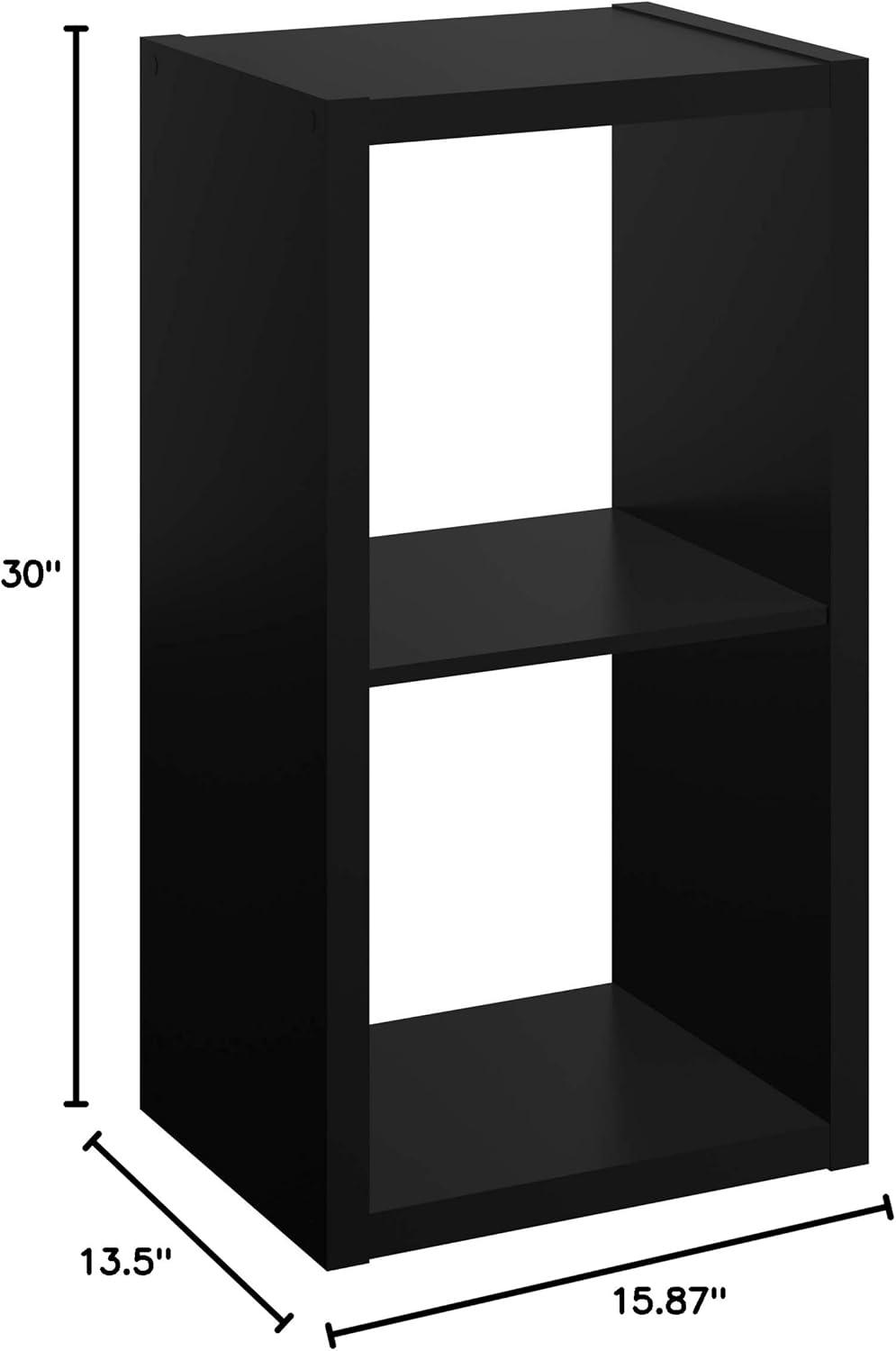 imageClosetMaid 6 Cube Storage Shelf Organizer Bookshelf with Open Back Vertical or Horizontal Easy Assembly Wood White FinishBlack