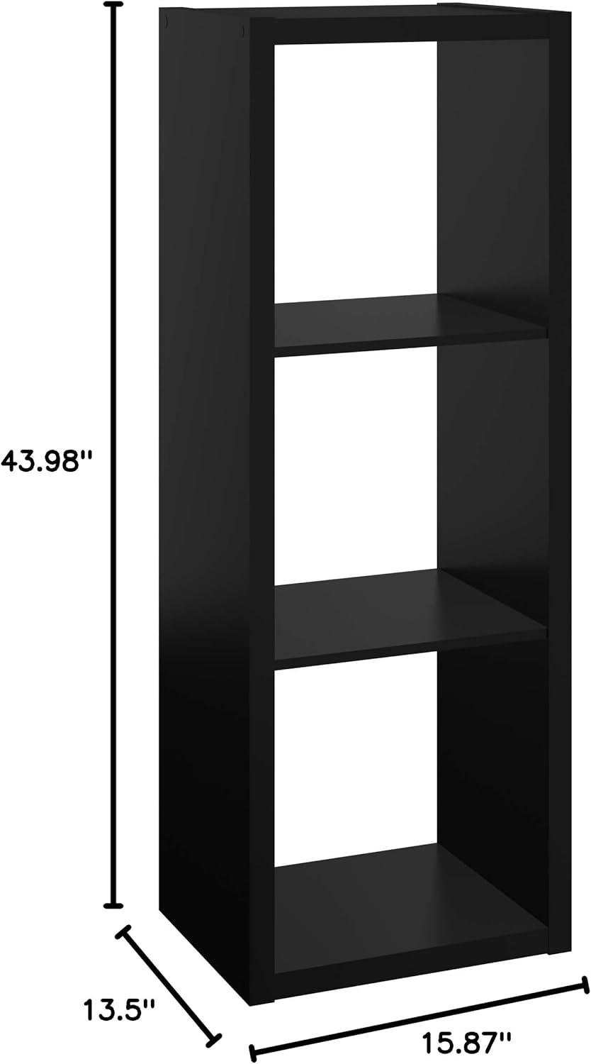 imageClosetMaid 6 Cube Storage Shelf Organizer Bookshelf with Open Back Vertical or Horizontal Easy Assembly Wood White FinishBlack