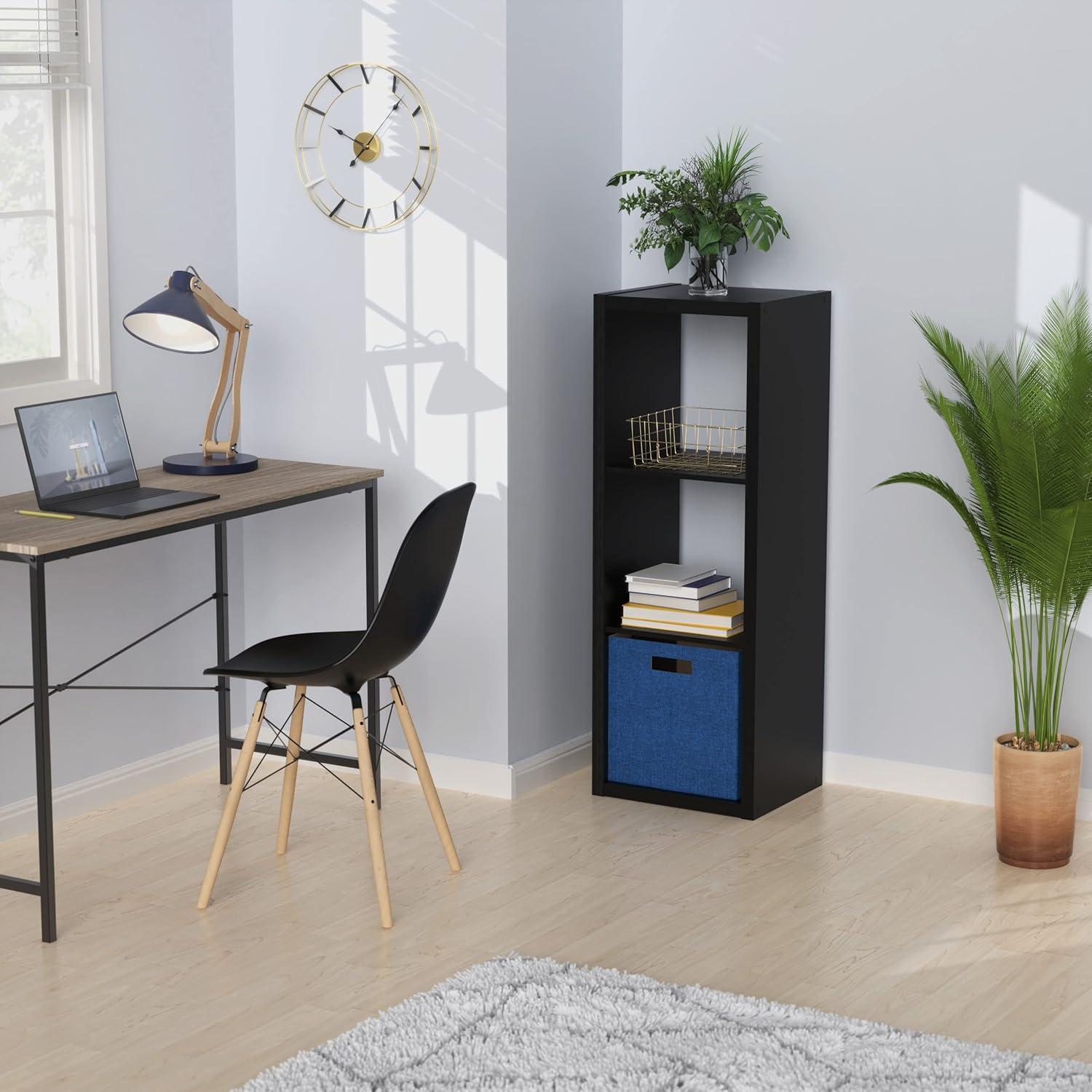 imageClosetMaid 6 Cube Storage Shelf Organizer Bookshelf with Open Back Vertical or Horizontal Easy Assembly Wood White FinishBlack