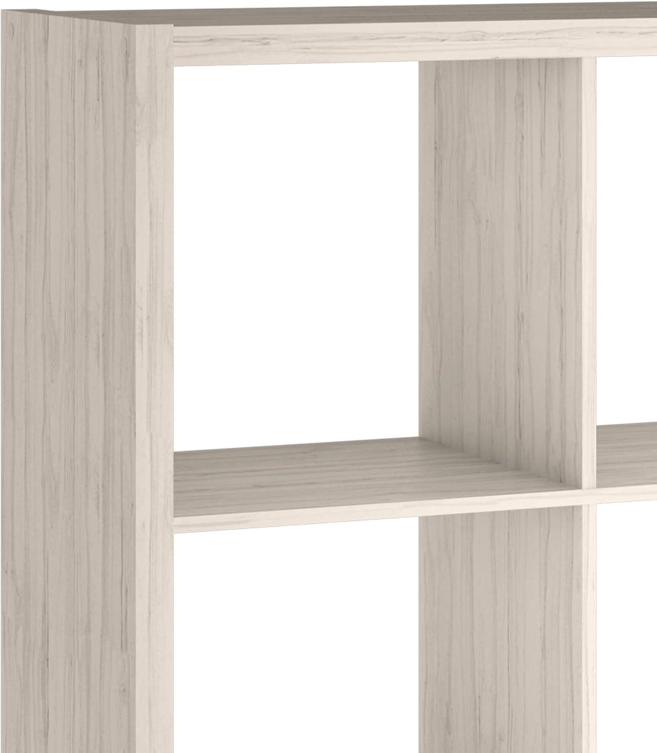 imageClosetMaid 6 Cube Storage Shelf Organizer Bookshelf with Open Back Vertical or Horizontal Easy Assembly Wood White FinishBleached Walnut