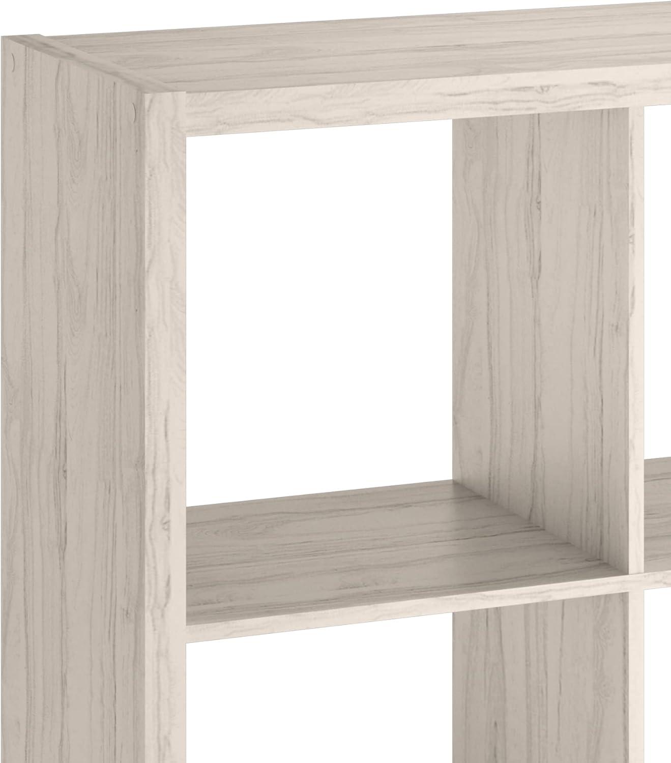 imageClosetMaid 6 Cube Storage Shelf Organizer Bookshelf with Open Back Vertical or Horizontal Easy Assembly Wood White FinishBleached Walnut