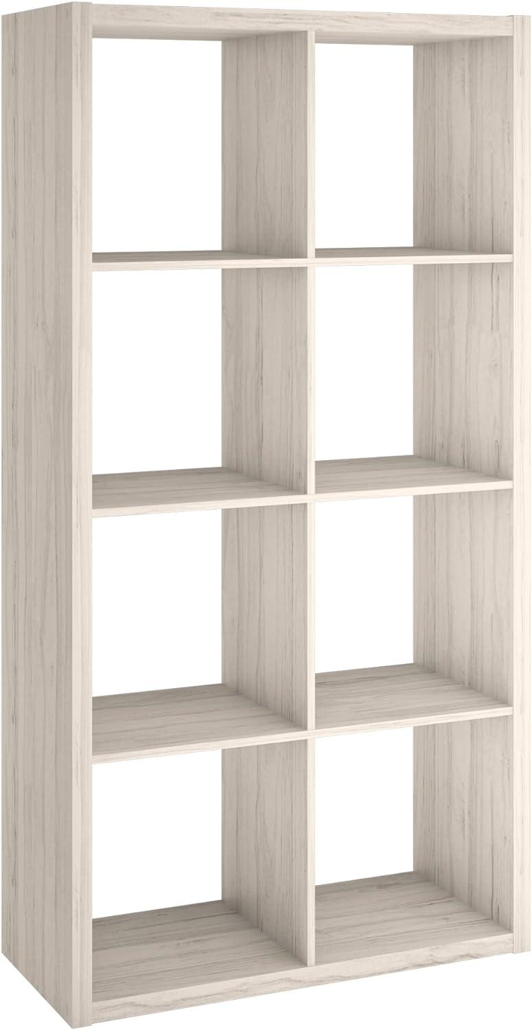imageClosetMaid 6 Cube Storage Shelf Organizer Bookshelf with Open Back Vertical or Horizontal Easy Assembly Wood White FinishBleached Walnut