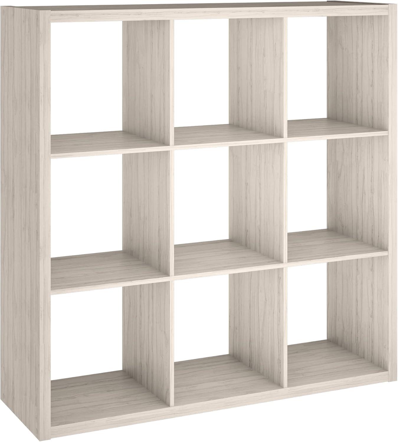imageClosetMaid 6 Cube Storage Shelf Organizer Bookshelf with Open Back Vertical or Horizontal Easy Assembly Wood White FinishBleached Walnut