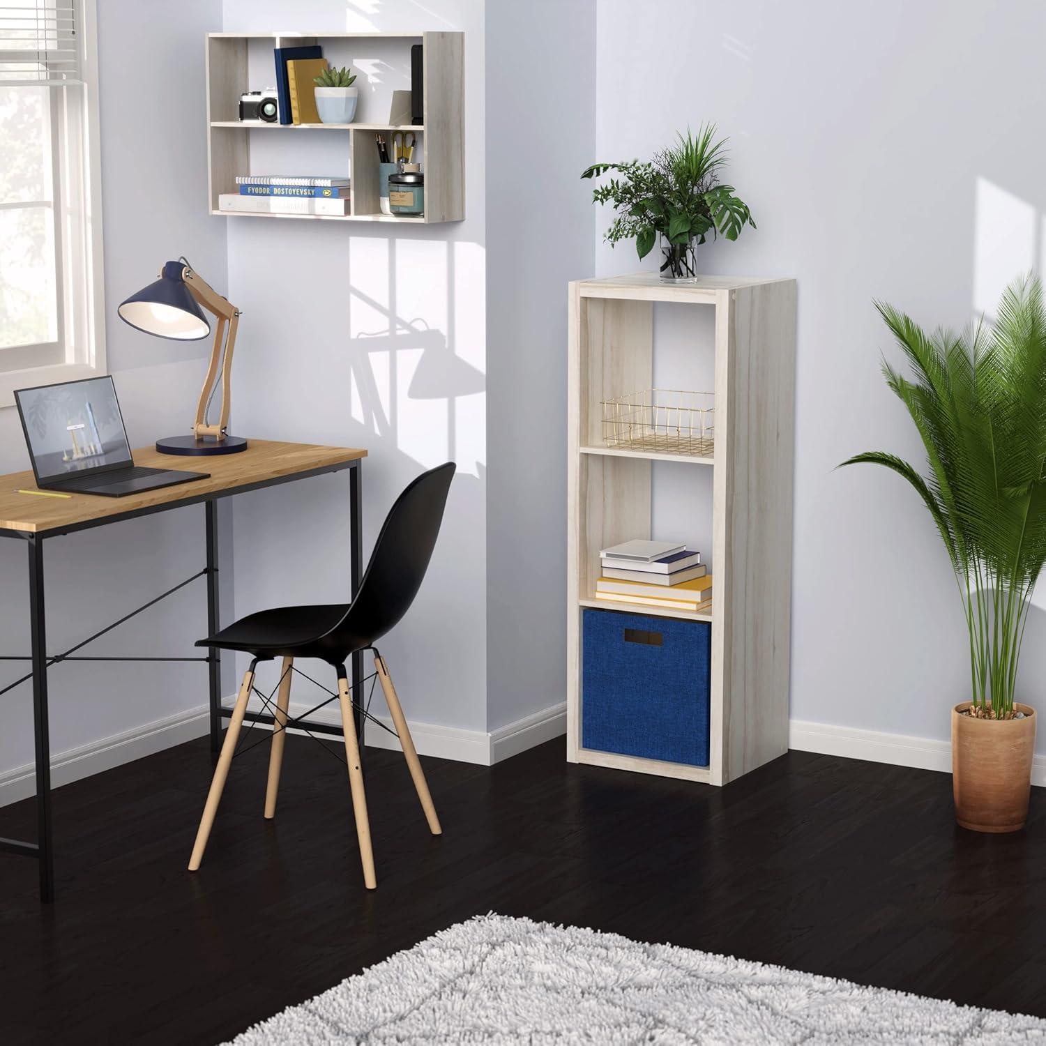 imageClosetMaid 6 Cube Storage Shelf Organizer Bookshelf with Open Back Vertical or Horizontal Easy Assembly Wood White FinishBleached Walnut