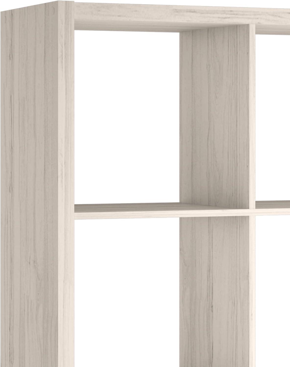 imageClosetMaid 6 Cube Storage Shelf Organizer Bookshelf with Open Back Vertical or Horizontal Easy Assembly Wood White FinishBleached Walnut