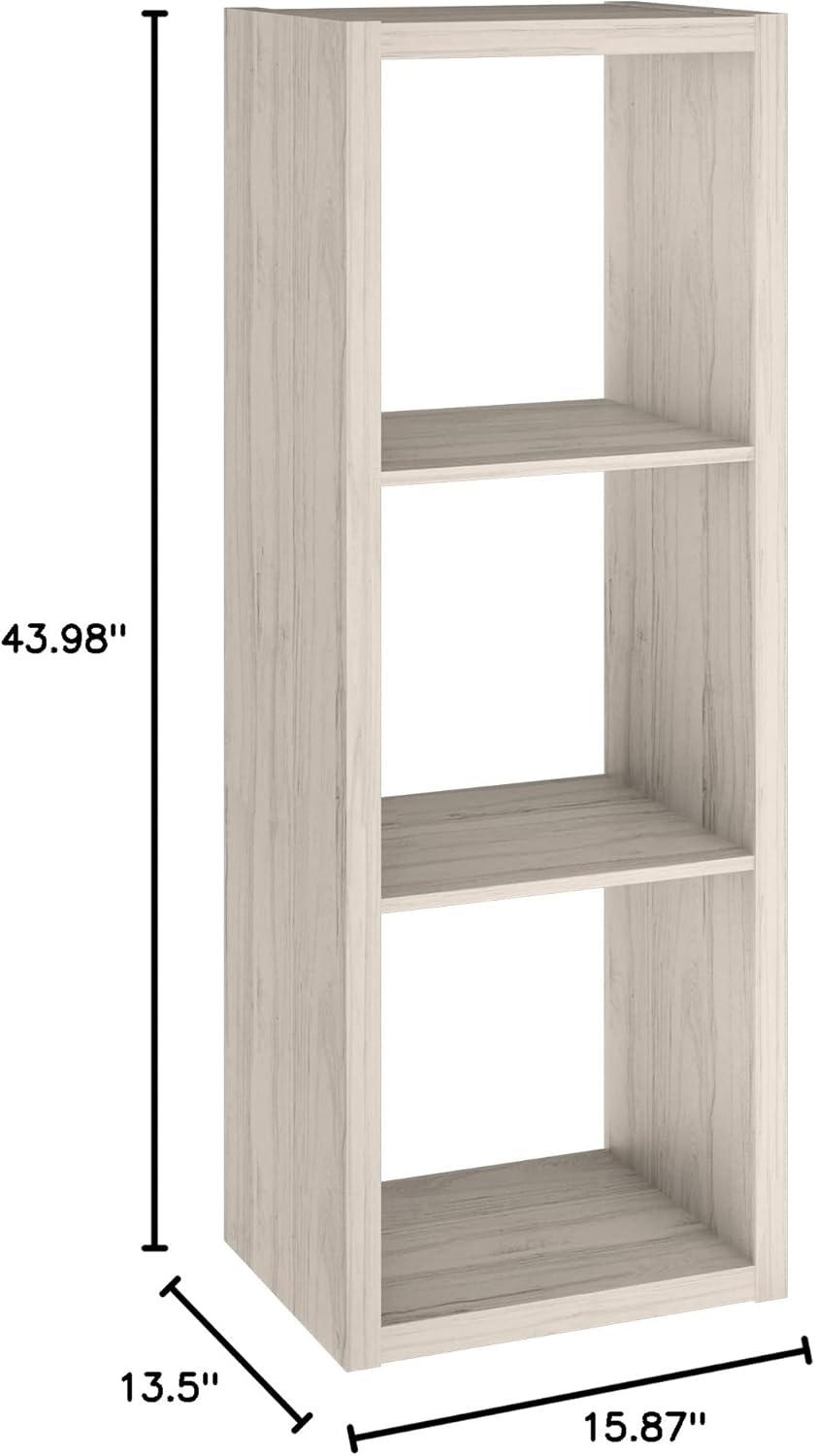 imageClosetMaid 6 Cube Storage Shelf Organizer Bookshelf with Open Back Vertical or Horizontal Easy Assembly Wood White FinishBleached Walnut