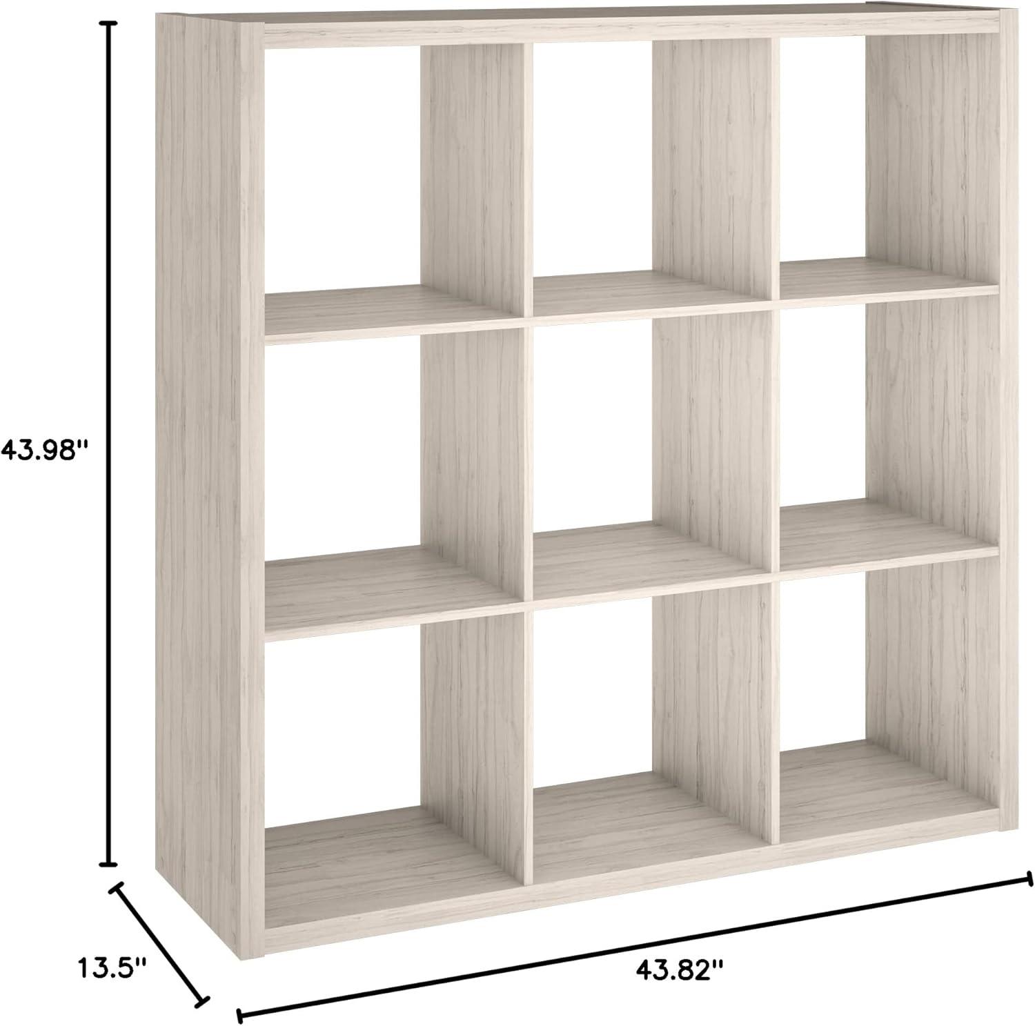 imageClosetMaid 6 Cube Storage Shelf Organizer Bookshelf with Open Back Vertical or Horizontal Easy Assembly Wood White FinishBleached Walnut