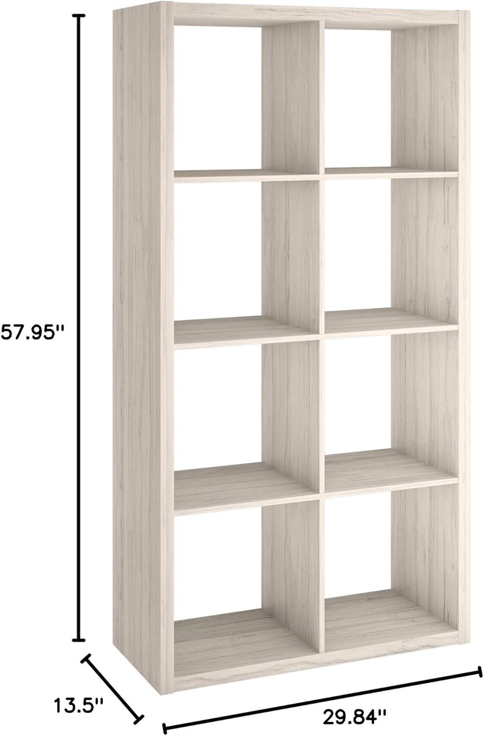 imageClosetMaid 6 Cube Storage Shelf Organizer Bookshelf with Open Back Vertical or Horizontal Easy Assembly Wood White FinishBleached Walnut