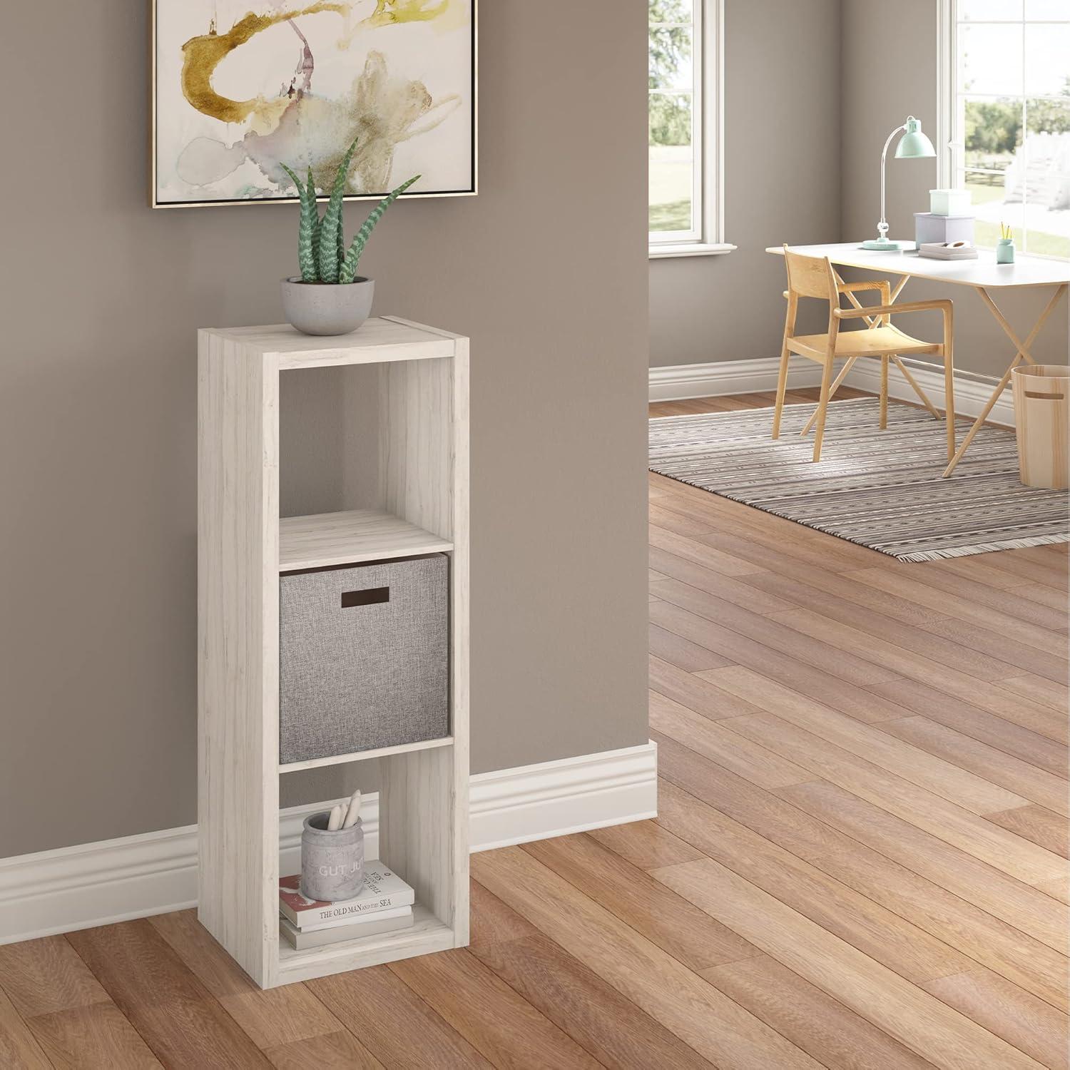 imageClosetMaid 6 Cube Storage Shelf Organizer Bookshelf with Open Back Vertical or Horizontal Easy Assembly Wood White FinishBleached Walnut