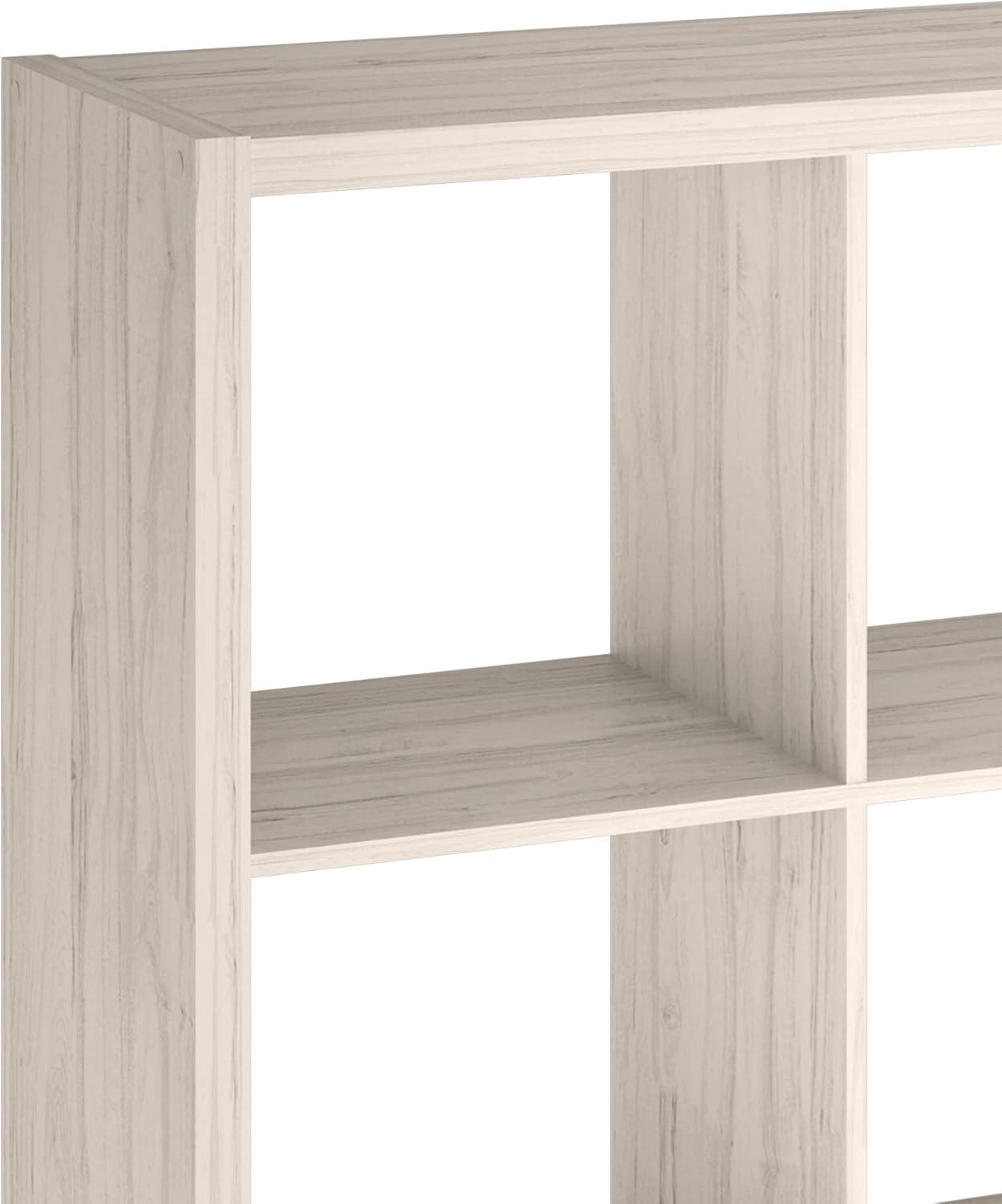 imageClosetMaid 6 Cube Storage Shelf Organizer Bookshelf with Open Back Vertical or Horizontal Easy Assembly Wood White FinishBleached Walnut