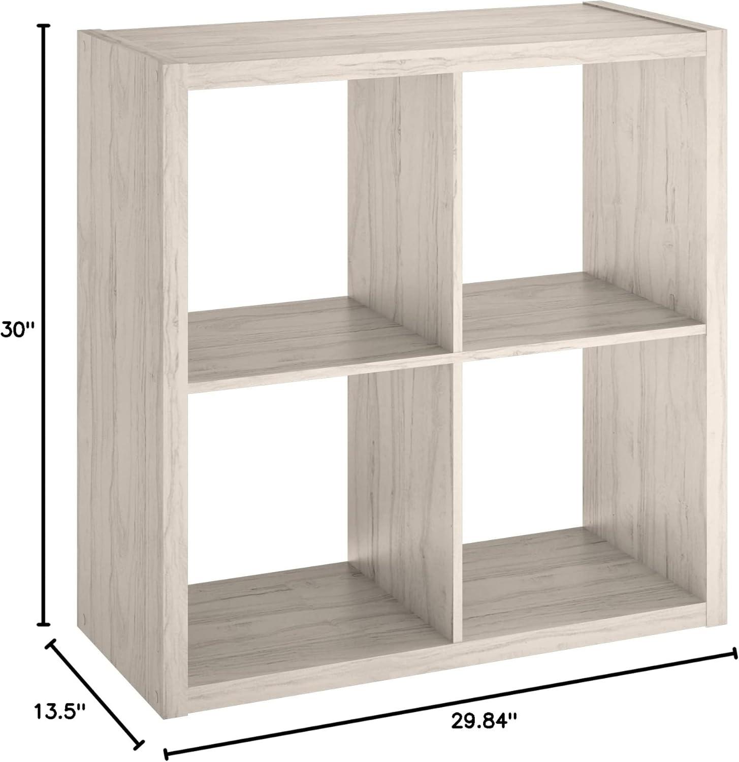 imageClosetMaid 6 Cube Storage Shelf Organizer Bookshelf with Open Back Vertical or Horizontal Easy Assembly Wood White FinishBleached Walnut