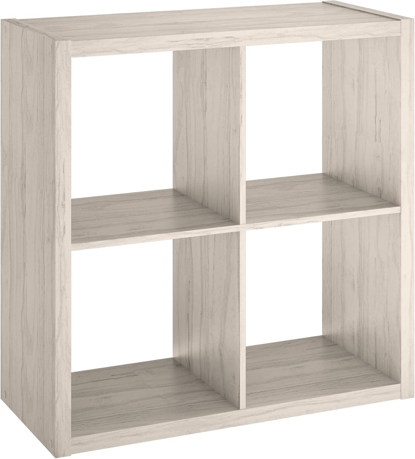 imageClosetMaid 6 Cube Storage Shelf Organizer Bookshelf with Open Back Vertical or Horizontal Easy Assembly Wood White FinishBleached Walnut