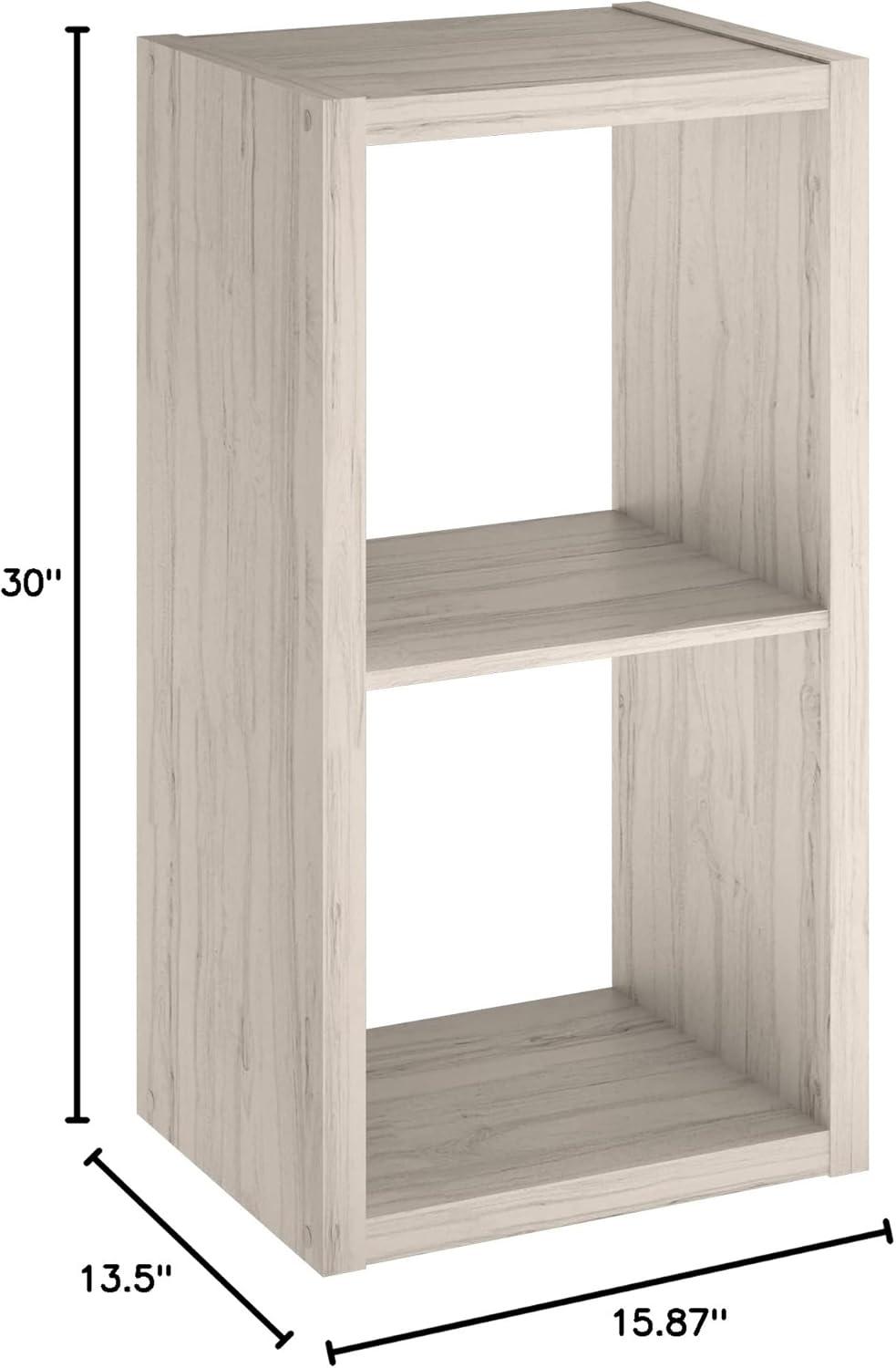imageClosetMaid 6 Cube Storage Shelf Organizer Bookshelf with Open Back Vertical or Horizontal Easy Assembly Wood White FinishBleached Walnut