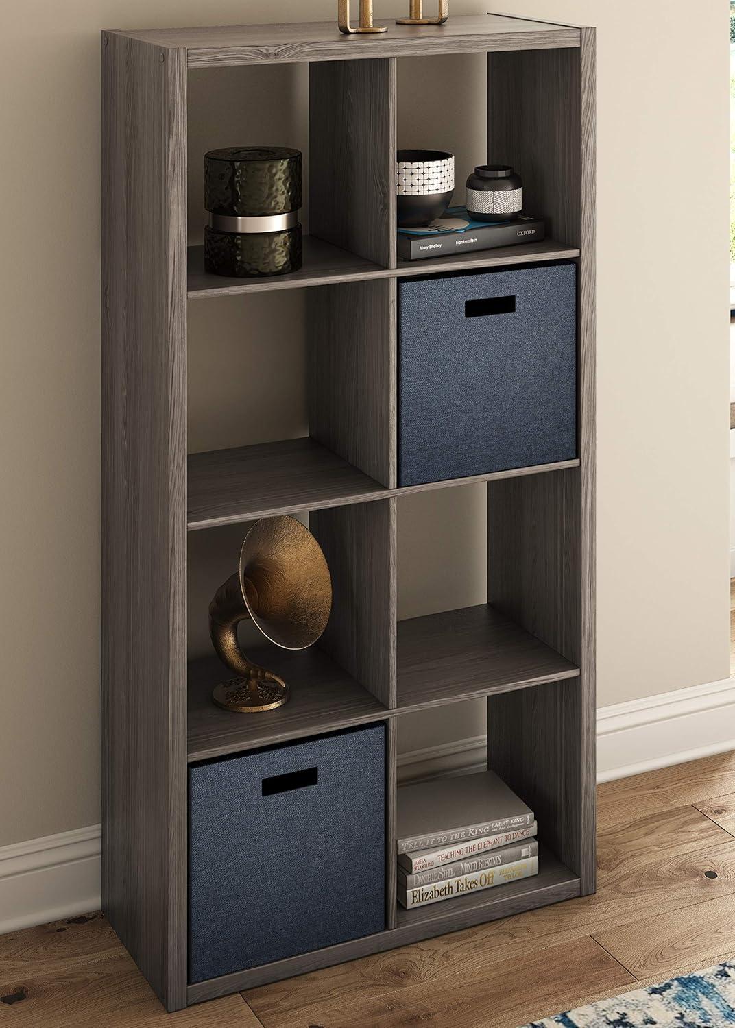imageClosetMaid 6 Cube Storage Shelf Organizer Bookshelf with Open Back Vertical or Horizontal Easy Assembly Wood White FinishGraphite Gray