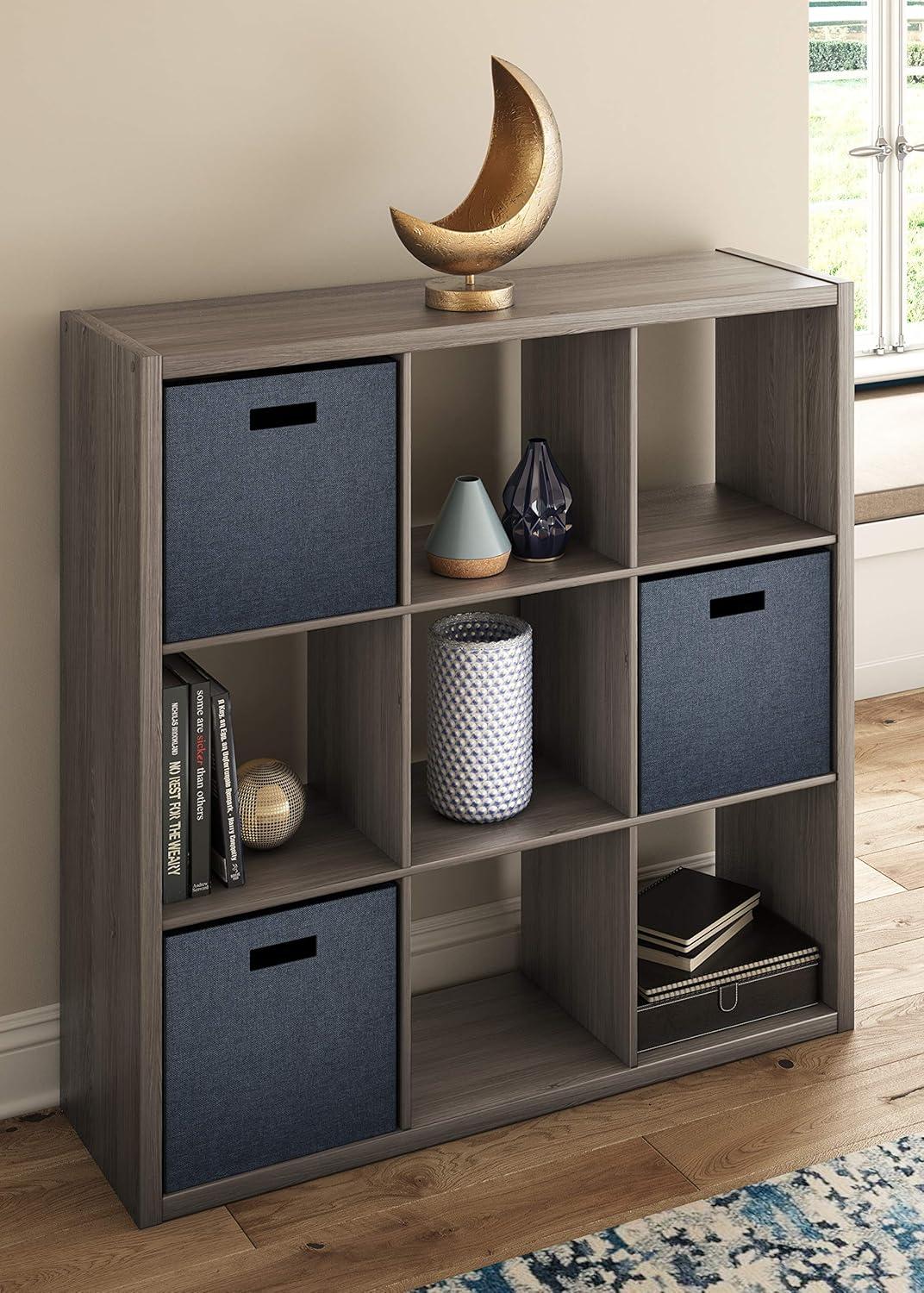 imageClosetMaid 6 Cube Storage Shelf Organizer Bookshelf with Open Back Vertical or Horizontal Easy Assembly Wood White FinishGraphite Gray