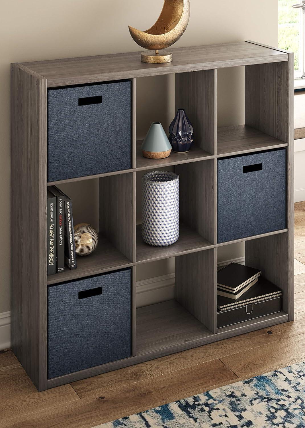 imageClosetMaid 6 Cube Storage Shelf Organizer Bookshelf with Open Back Vertical or Horizontal Easy Assembly Wood White FinishGraphite Gray