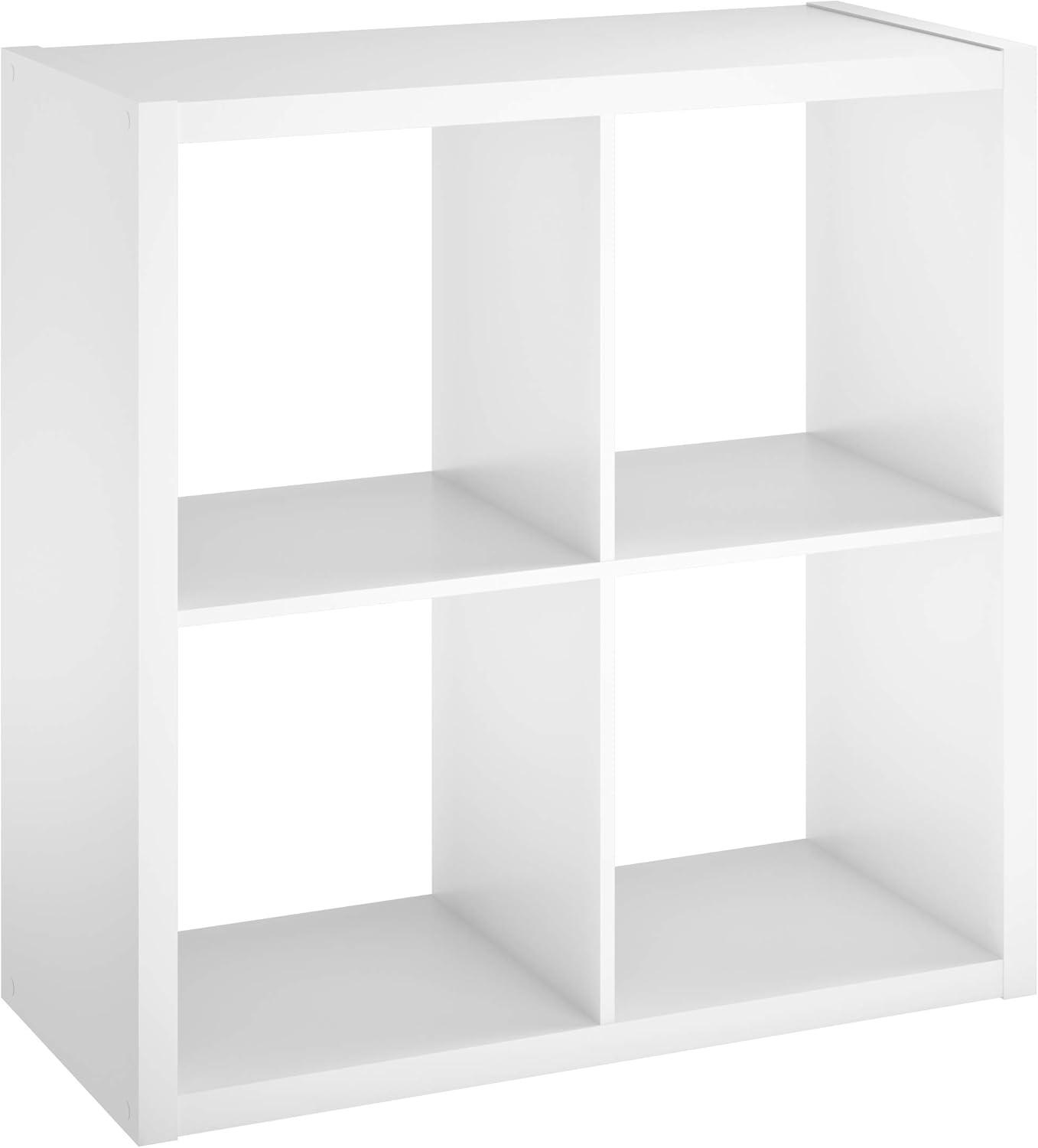 imageClosetMaid 6 Cube Storage Shelf Organizer Bookshelf with Open Back Vertical or Horizontal Easy Assembly Wood White FinishWhite