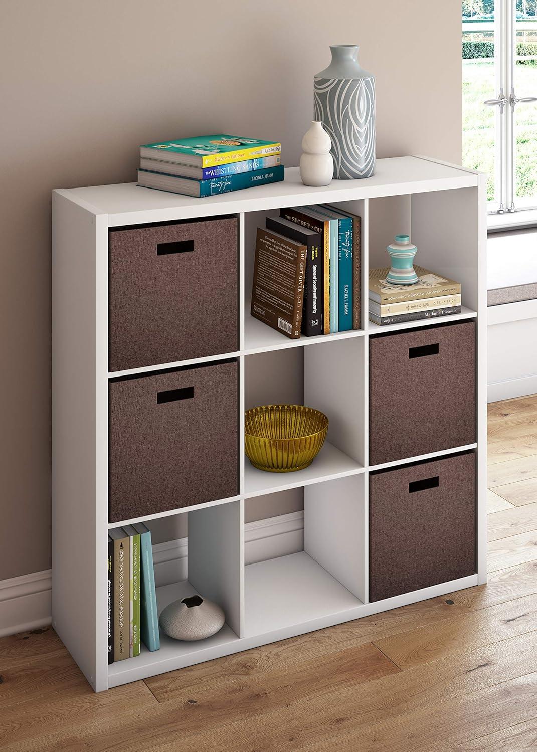 imageClosetMaid 6 Cube Storage Shelf Organizer Bookshelf with Open Back Vertical or Horizontal Easy Assembly Wood White FinishWhite