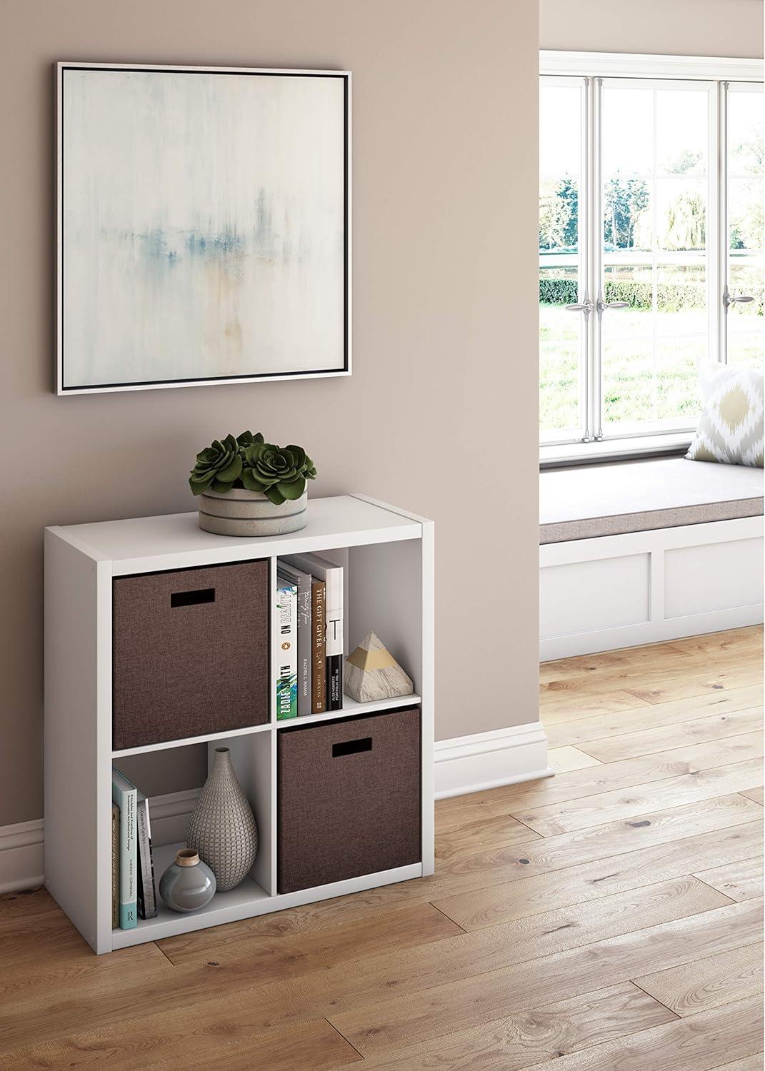 imageClosetMaid 6 Cube Storage Shelf Organizer Bookshelf with Open Back Vertical or Horizontal Easy Assembly Wood White FinishWhite