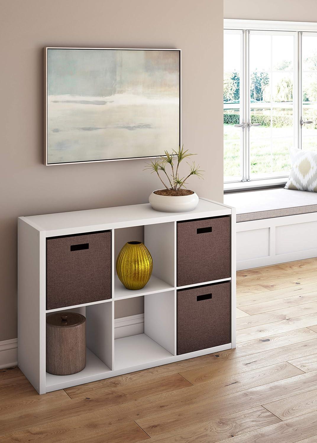 imageClosetMaid 6 Cube Storage Shelf Organizer Bookshelf with Open Back Vertical or Horizontal Easy Assembly Wood White FinishWhite